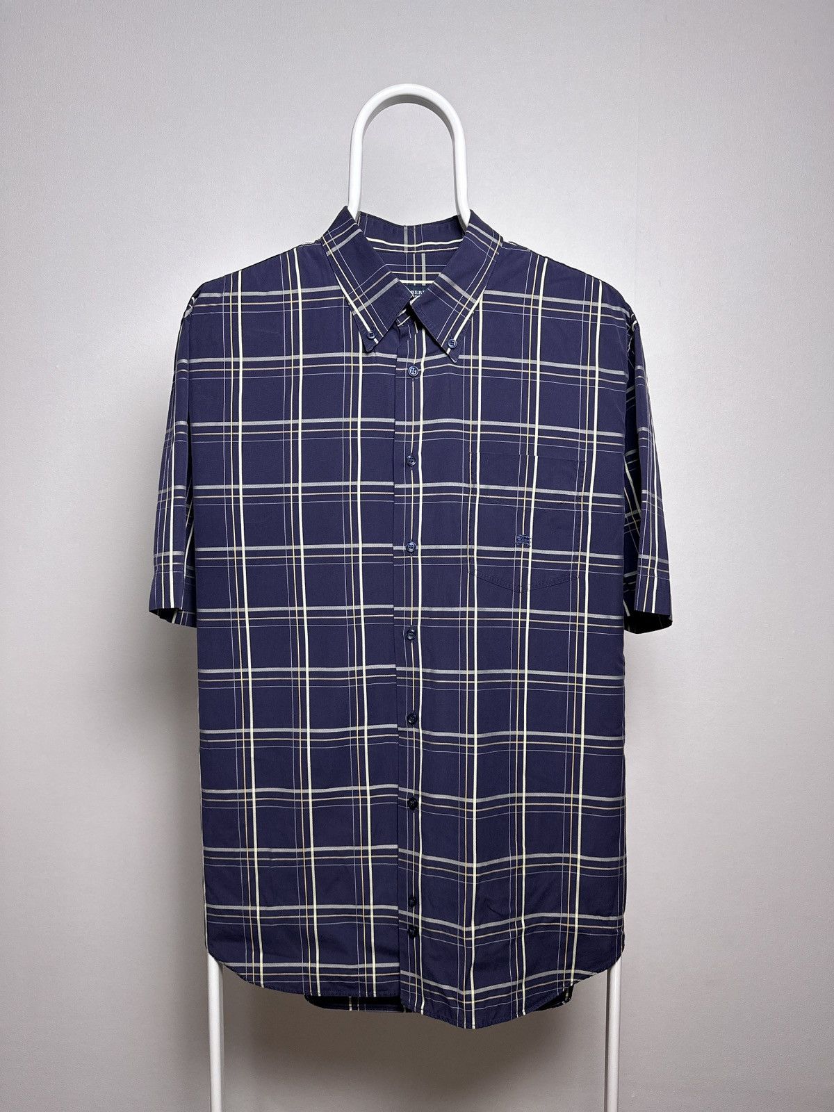 Burberry London Vintage Button Up Short Sleeve Shirt