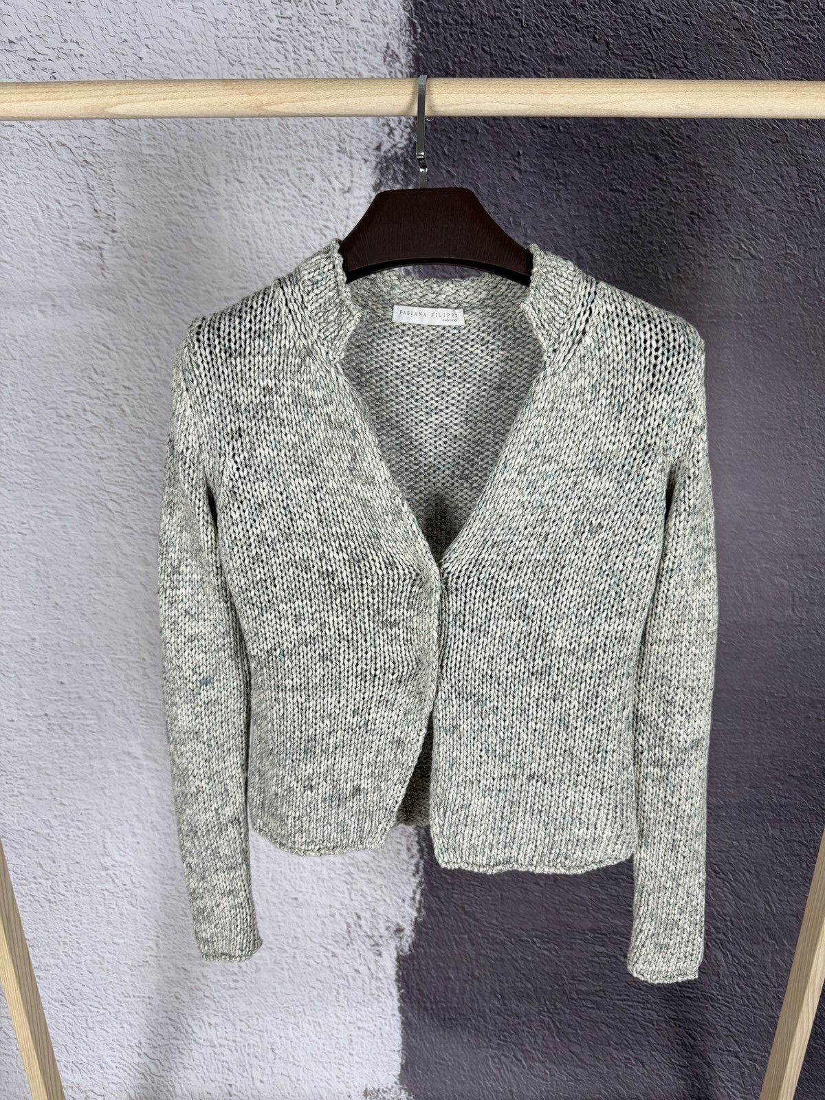Fabiana Filippi Fabiana Filippi grey wool cotton knitwear sweater Size M / US 6-8 / IT 42-44 - 1 Thumbnail