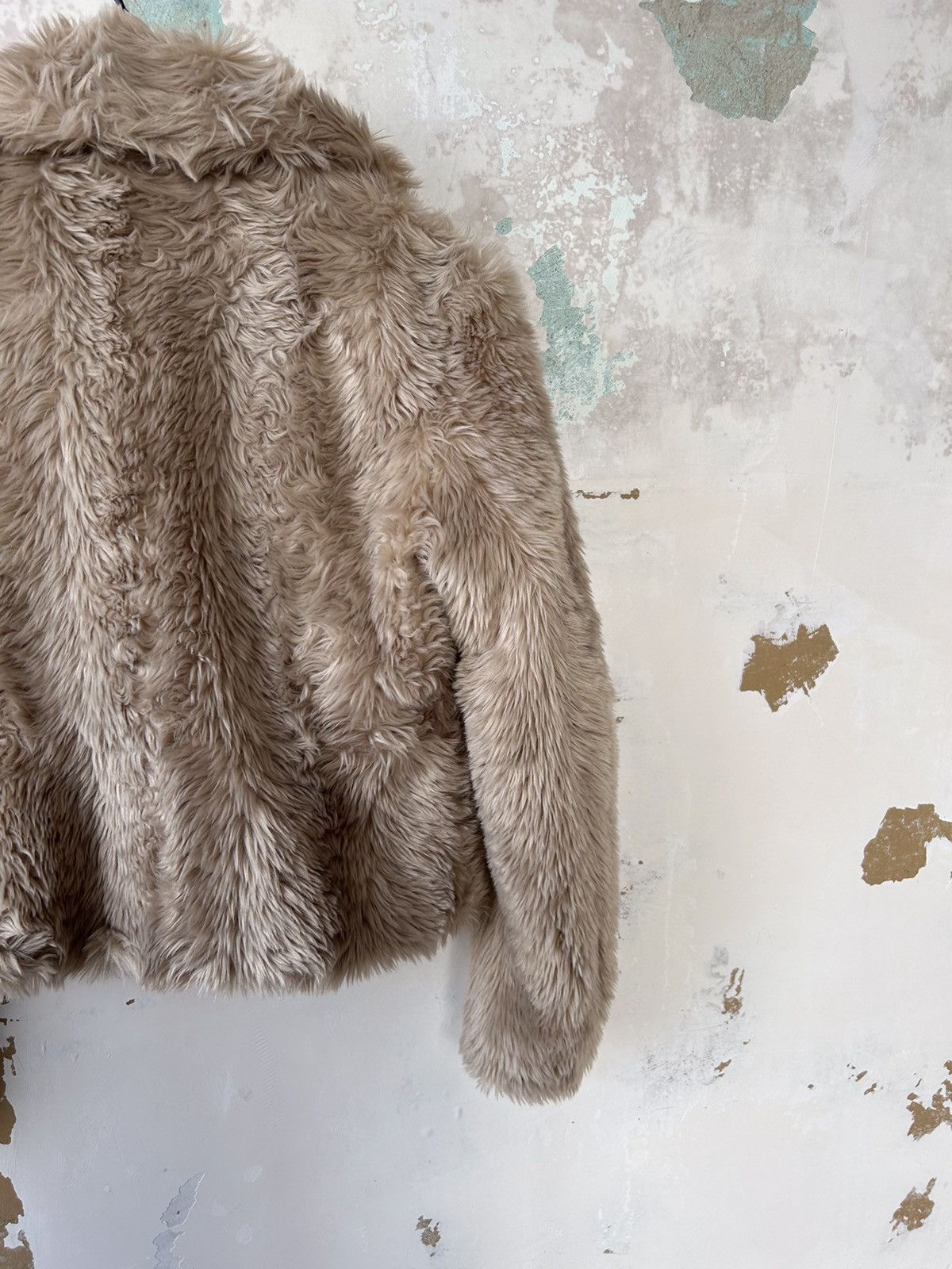 Vintage Faux raccoon fur coat round collar warm thick Size M / US 6-8 / IT 42-44 - 6 Thumbnail