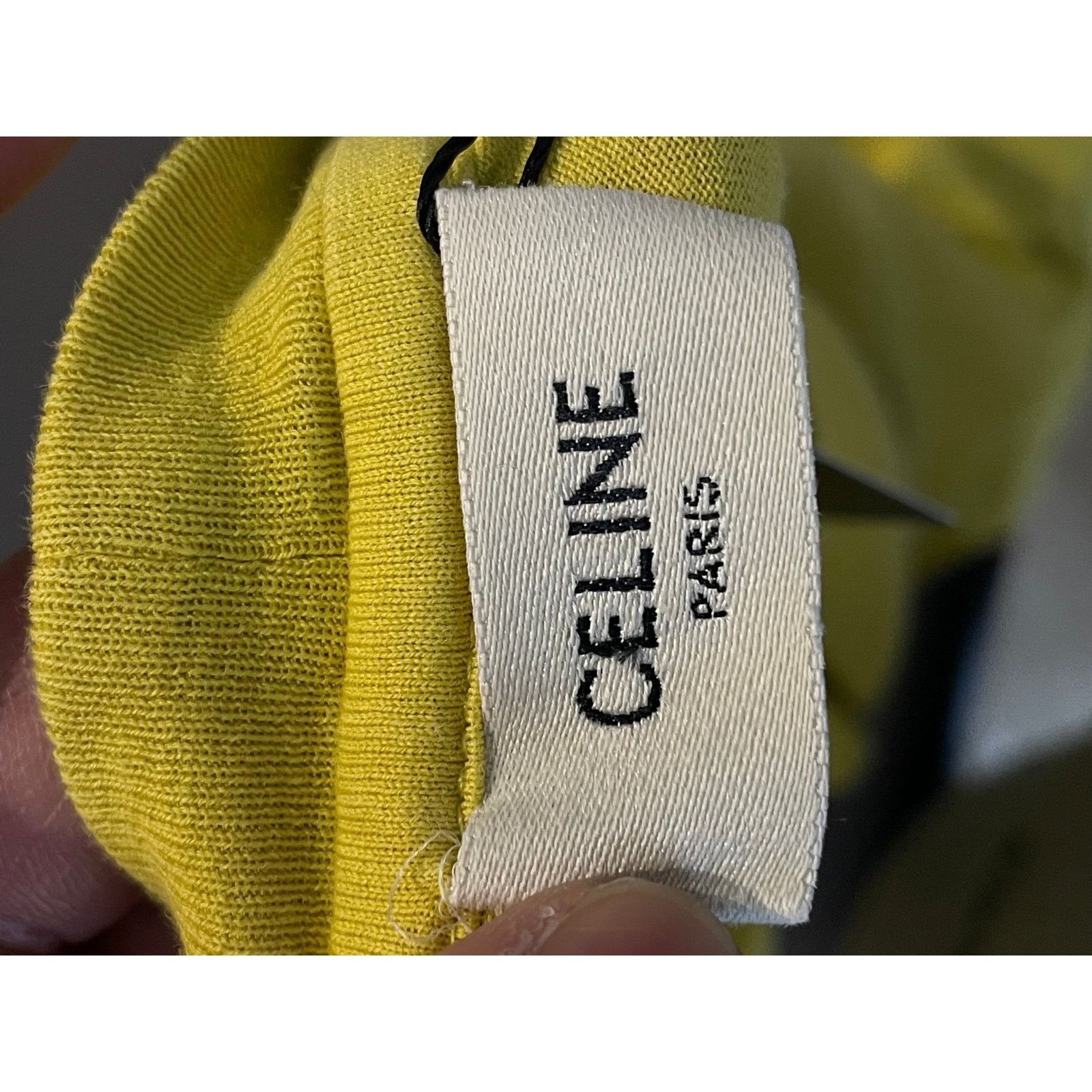 Celine Celine Logo Black & Yellow Tee Size US S / EU 44-46 / 1 - 2 Thumbnail