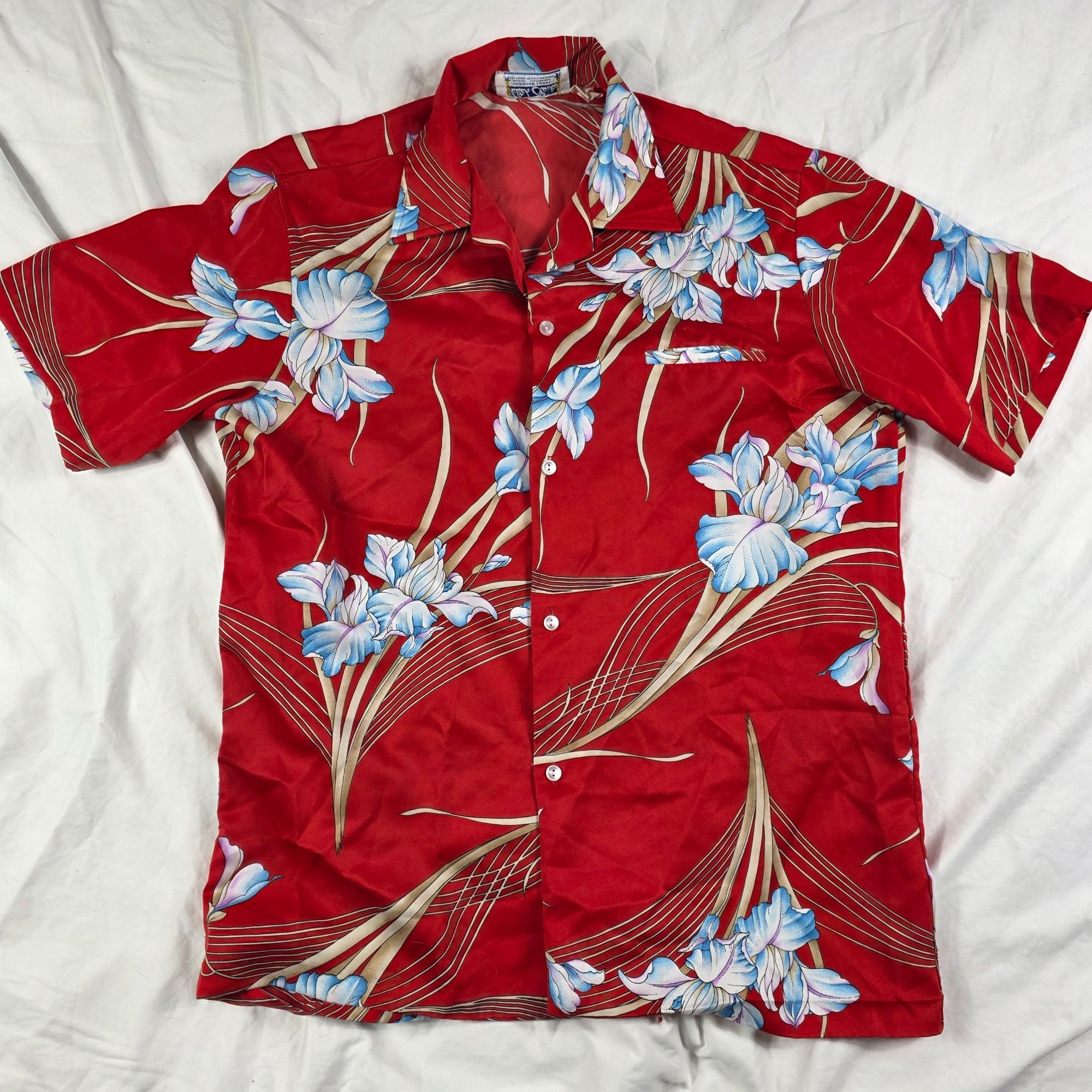 Other Vintage Waltah Clarks Mens Large Red Blue Floral Button Up H Size US L / EU 52-54 / 3 - 1 Thumbnail