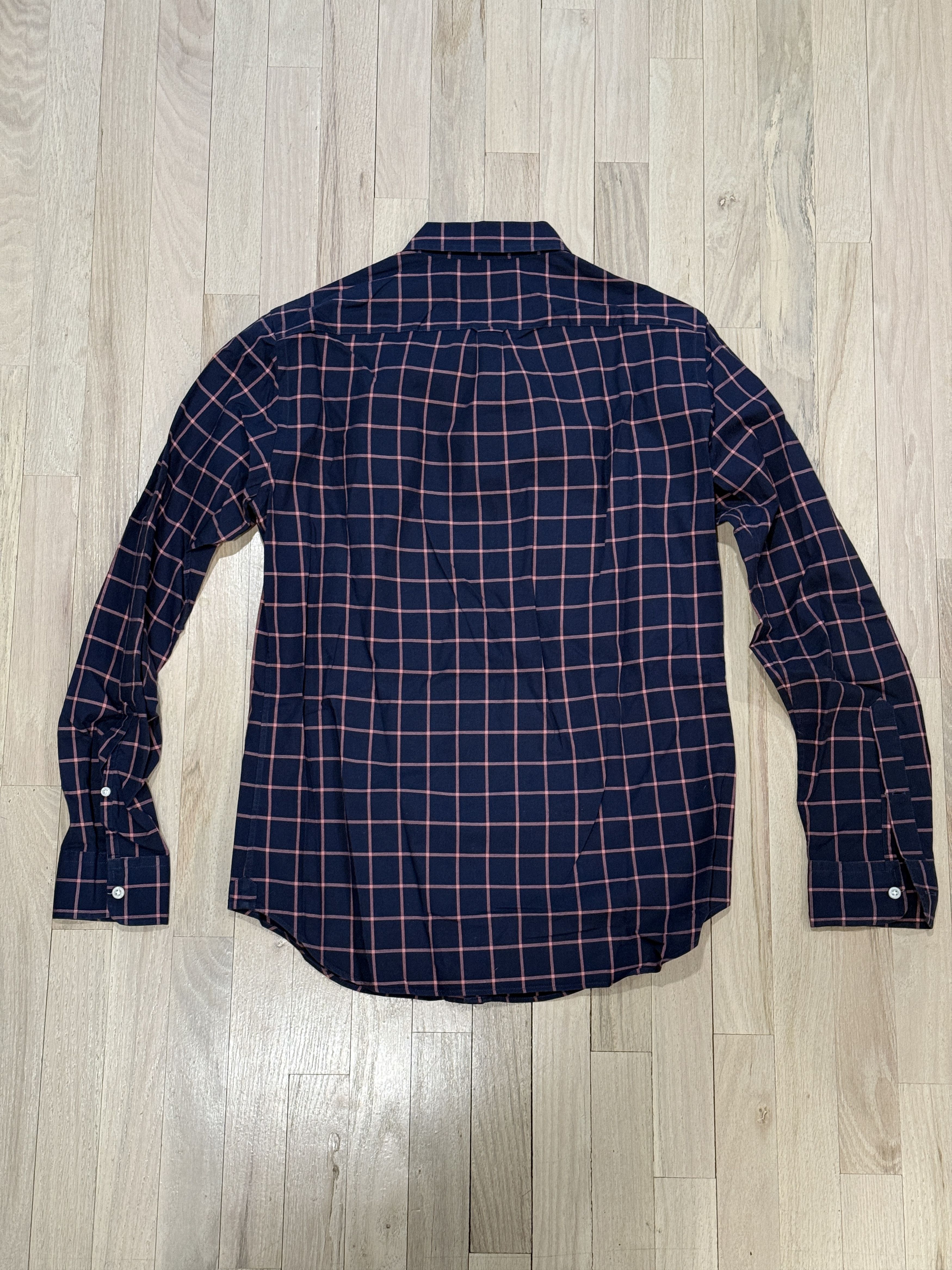 Club Monaco Club Monaco deep indigo/navy check button-down Size US M / EU 48-50 / 2 - 2 Thumbnail