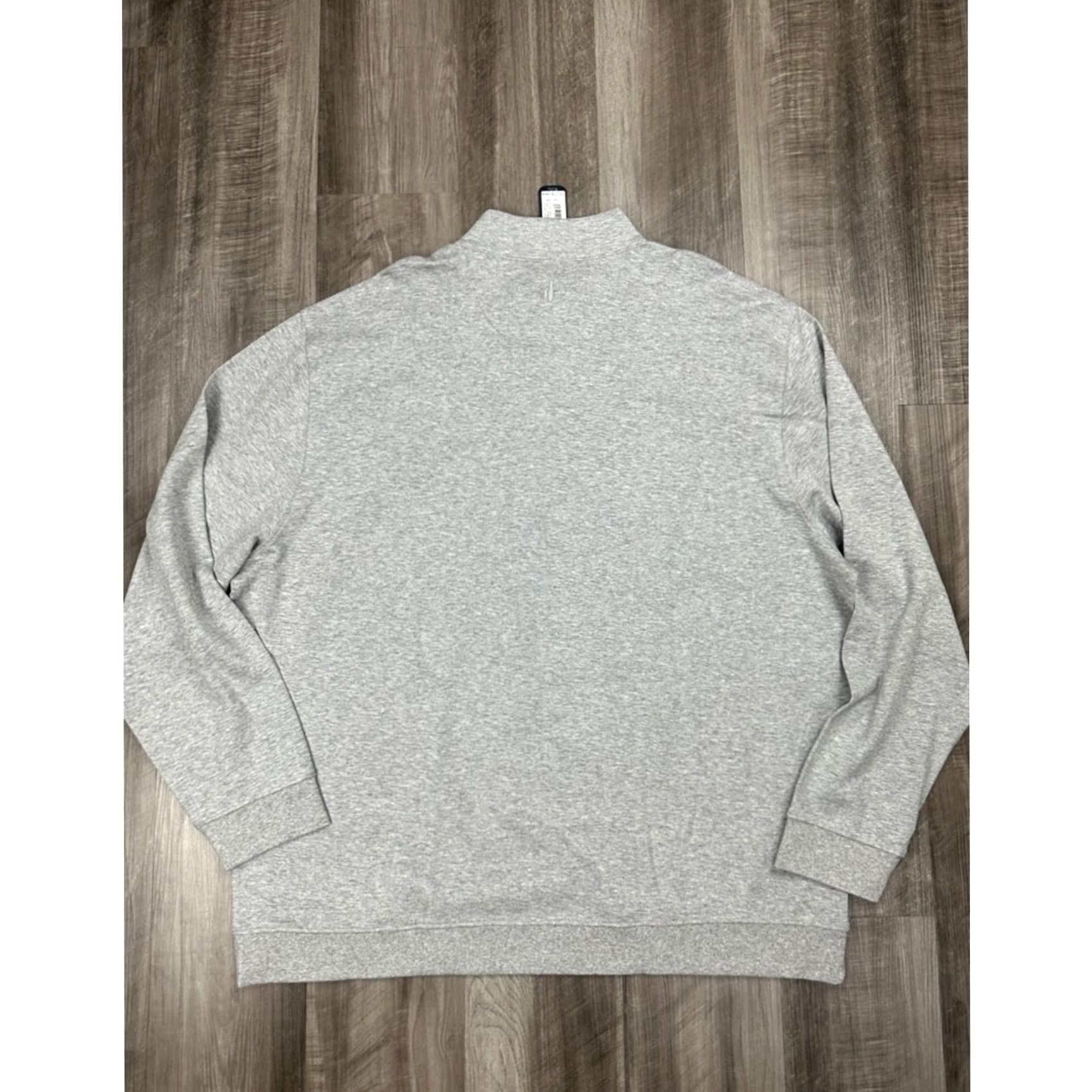 johnnie-O VINTAGE Johnnie-O Sully Light Gray Quarter Zip Pullover 4XB Mens Big & Tall Sweatshirt Pullover Gray 4XB 90s Size US XXL / EU 58 / 5 - 3 Thumbnail