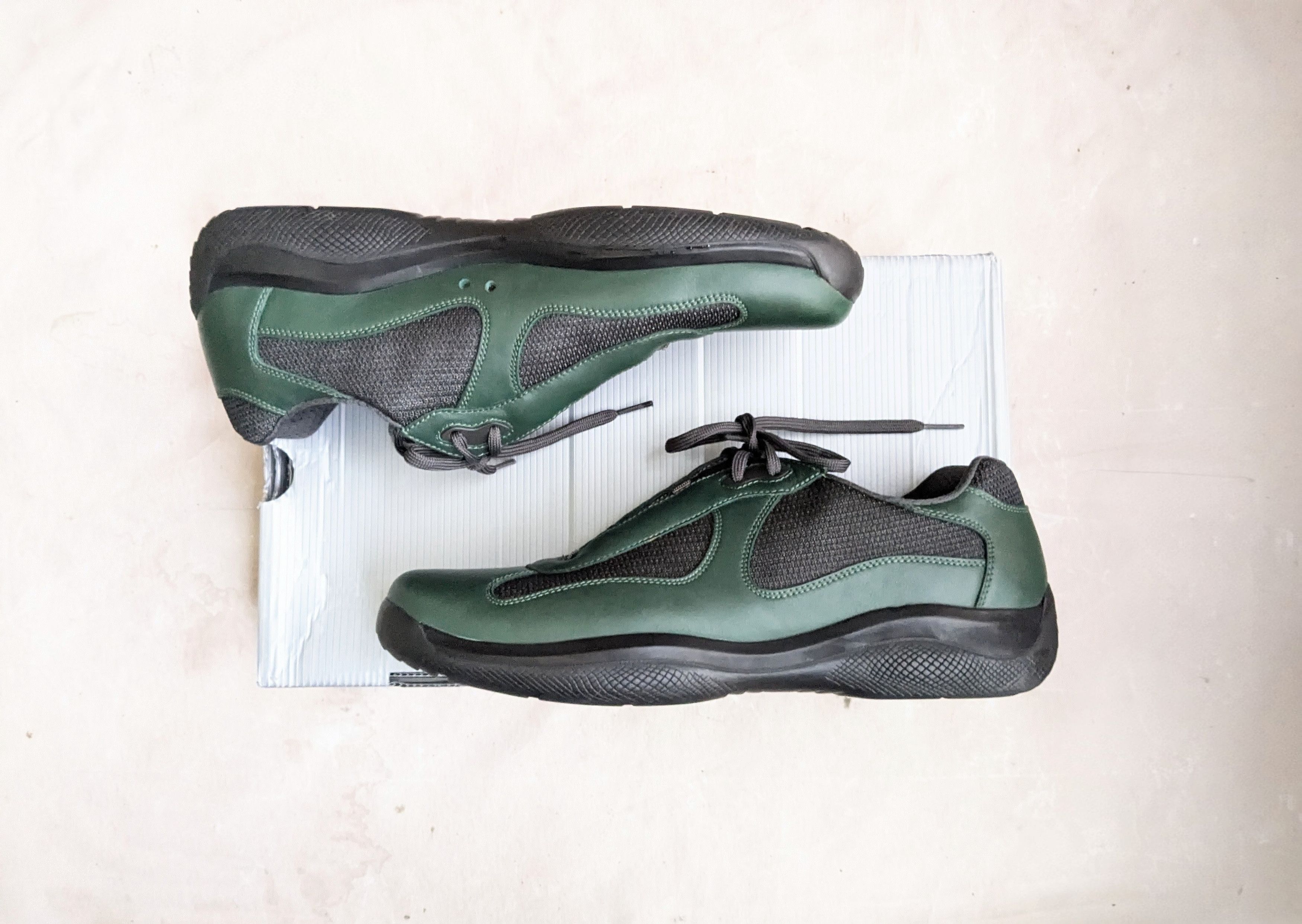 Prada Prada America's Cup Green 11.5 Leather Low Tops Size US 11.5 / EU 44-45 - 4 Thumbnail