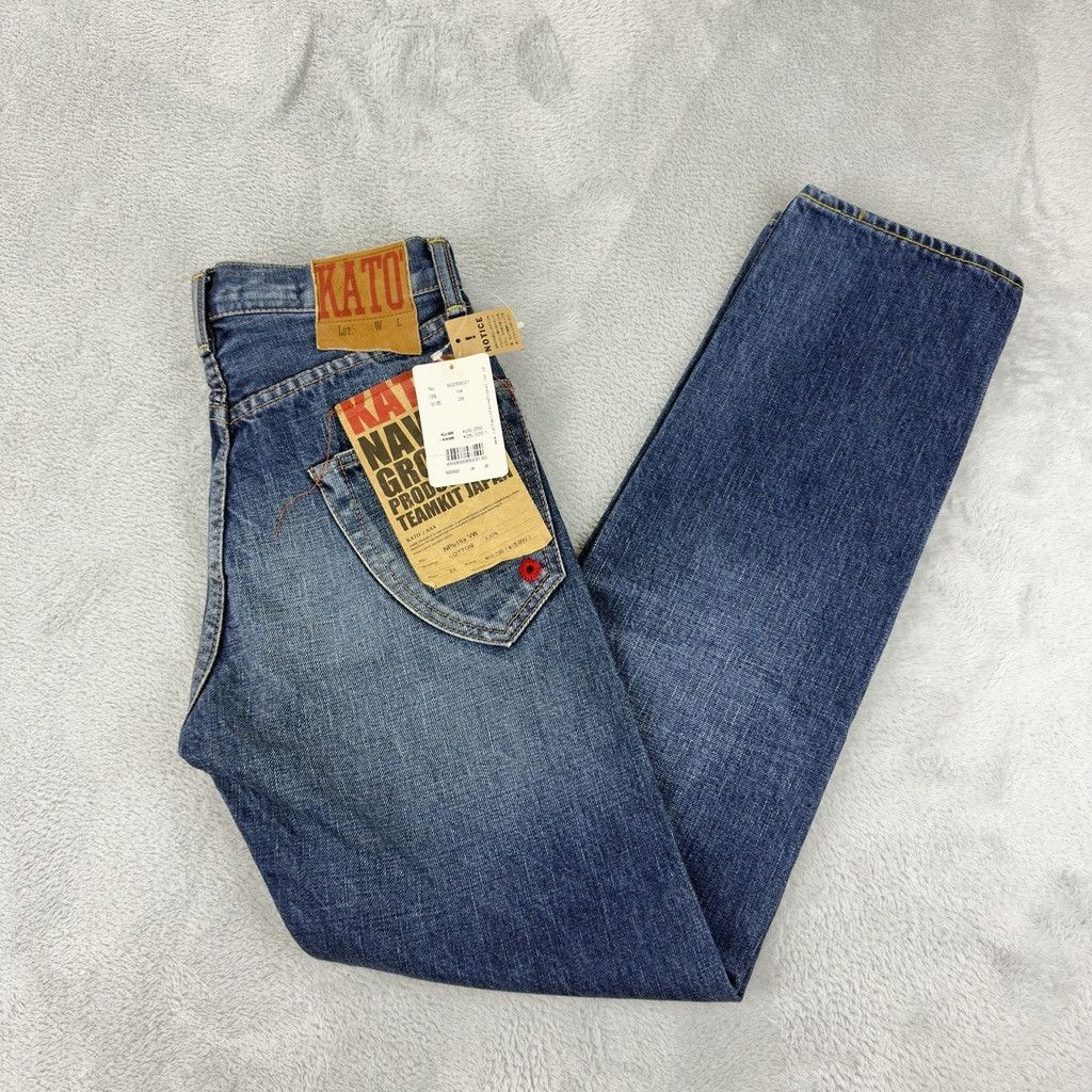 KATO Kato NWT Men's Size 27 W X 29 L Orange Selvedge Button Fly Size US 28 / EU 44 - 1 Thumbnail
