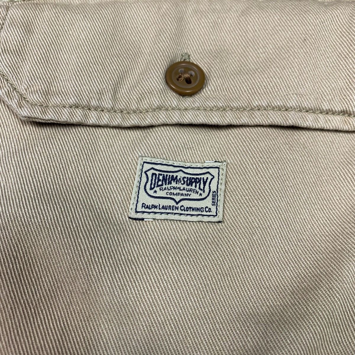 Denim & Supply Ralph Lauren × Ralph Lauren × Vintage Denim & Supply Ralph Lauren Beige Shirt Pocket Size XL Size US XL / EU 56 / 4 - 5 Thumbnail