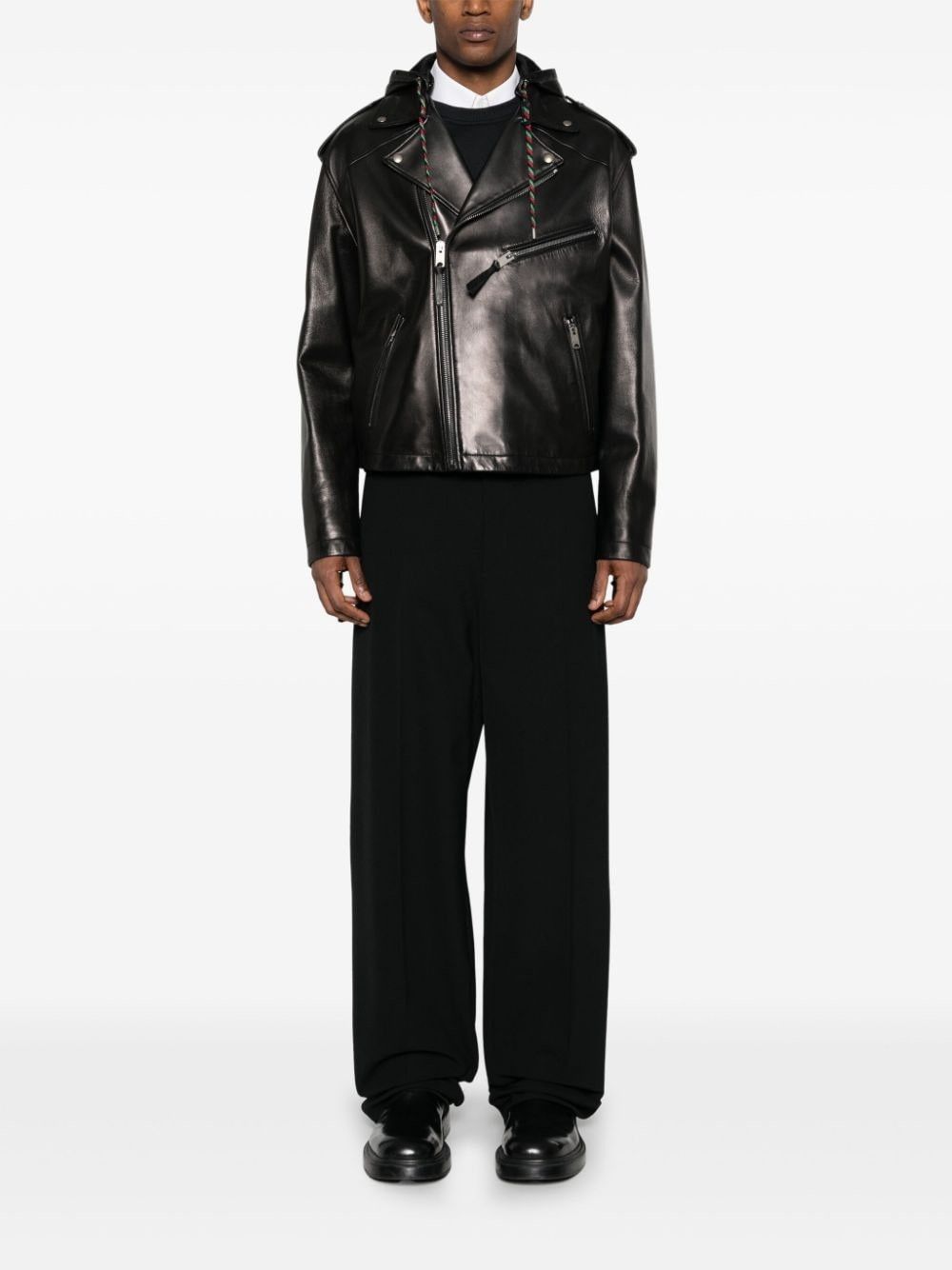 Gucci o1s1wg110225 Zip Leather Jacket in Black Size US XL / EU 56 / 4 - 6 Thumbnail