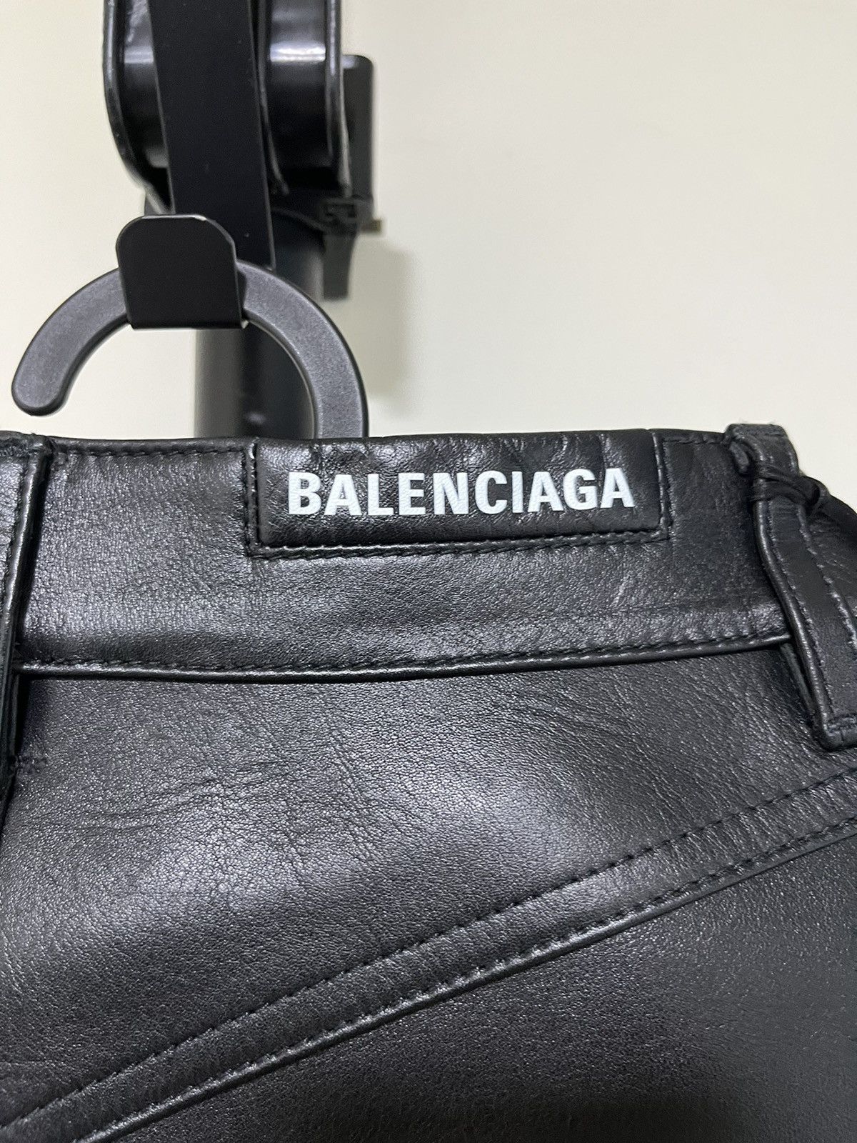 Balenciaga Balenciaga Leather Pants Trousers Size US 34 / EU 50 - 4 Thumbnail