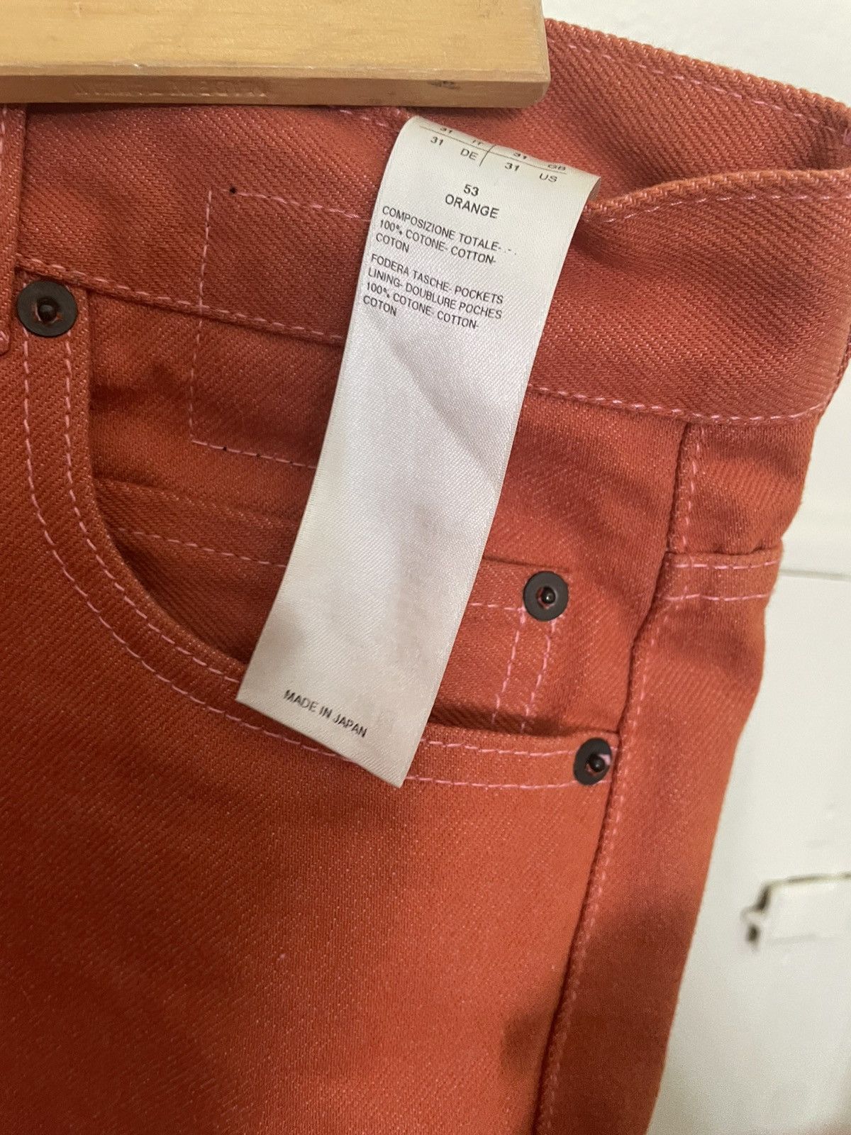 Rick Owens Rick Owens Detroit cut orange 14oz Japanese selvedge jeans Size US 31 - 4 Thumbnail