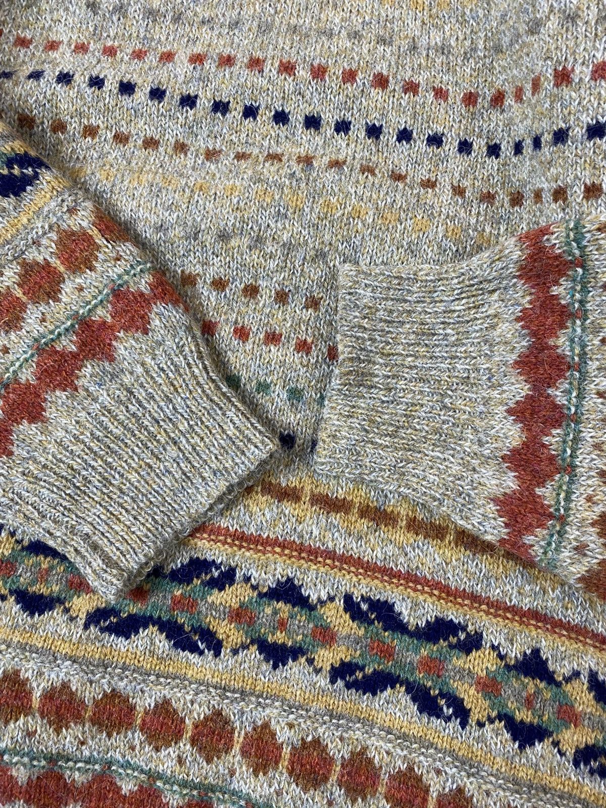 Vintage Fisherman Out Of Ireland FairIsle Knitted Turtleneck Sweater Size US S / EU 44-46 / 1 - 4 Thumbnail