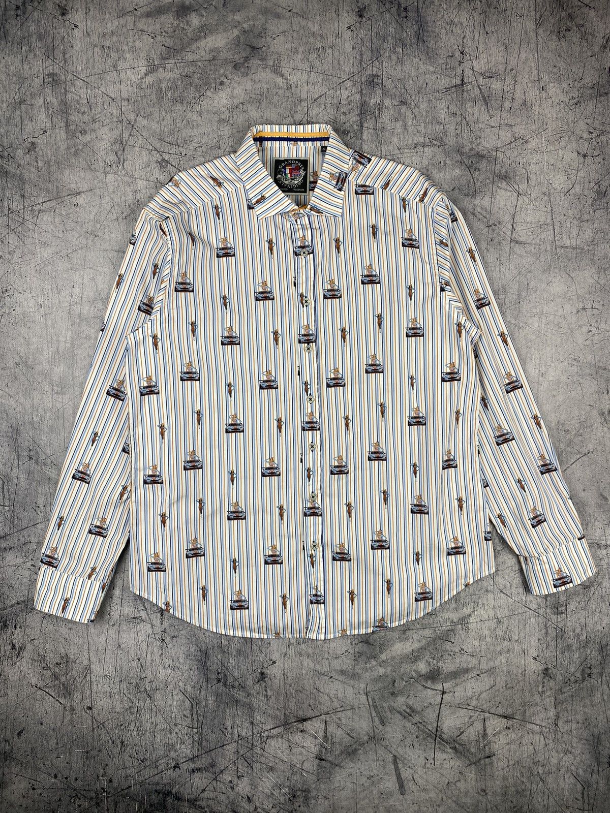 Honda Mens Grand Prix Racing Button Up Shirt Size XL Size US XL / EU 56 / 4 - 2 Thumbnail