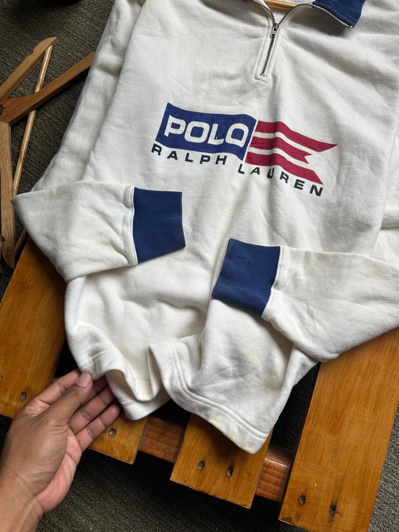 Designer × Polo Ralph Lauren × Vintage VINTAGE POLO RALPH LAUREN HALFZIPPER Size US L / EU 52-54 / 3 - 3 Thumbnail