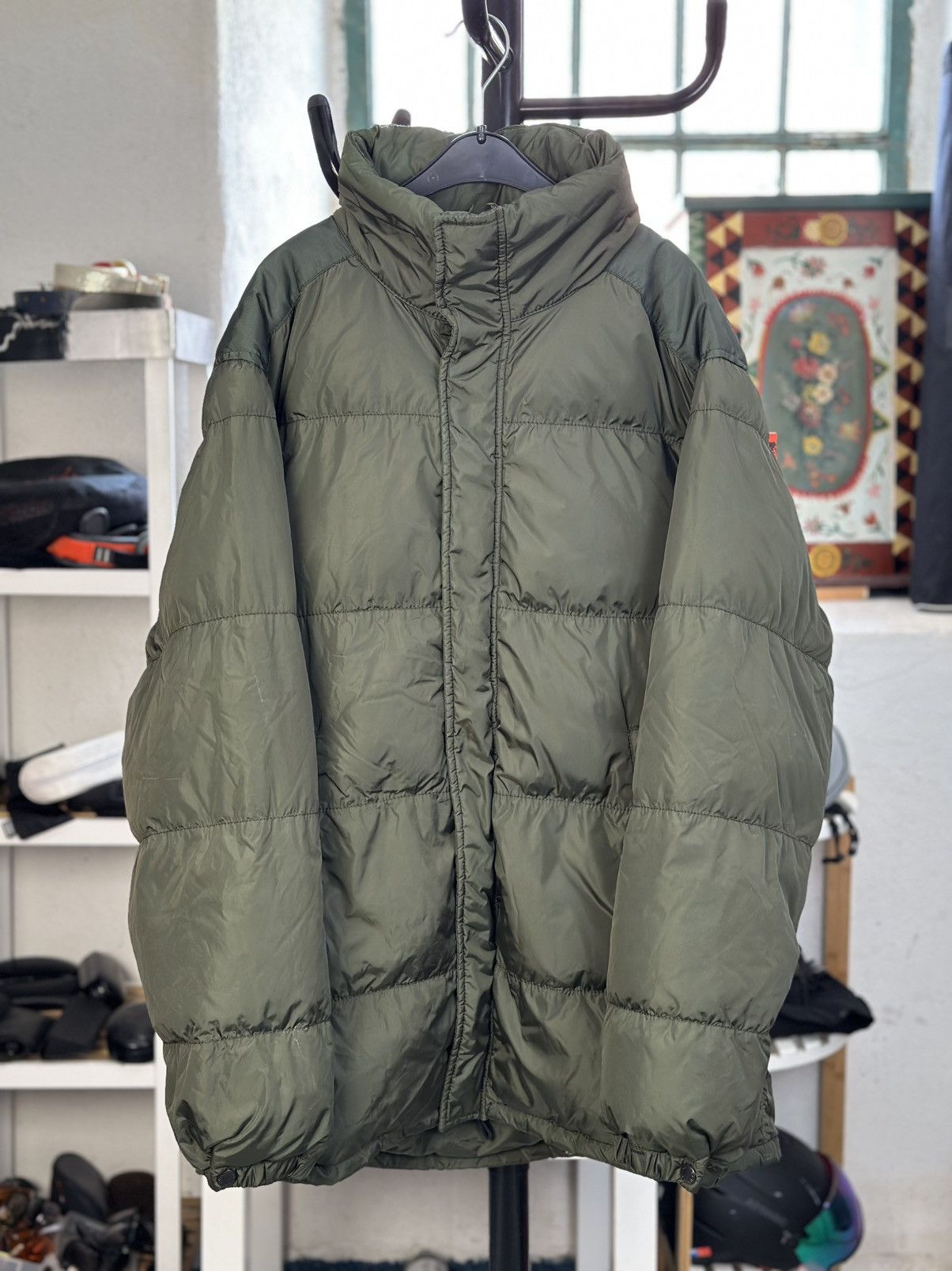 Prada Prada Sport SGA407 Down Puffer Jacket Olive Green Size 52/L Size US L / EU 52-54 / 3 - 1 Thumbnail