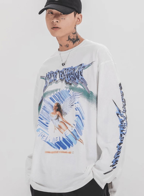 Japanese Brand Retro Angel Print T Shirt Size US M / EU 48-50 / 2 - 1 Thumbnail