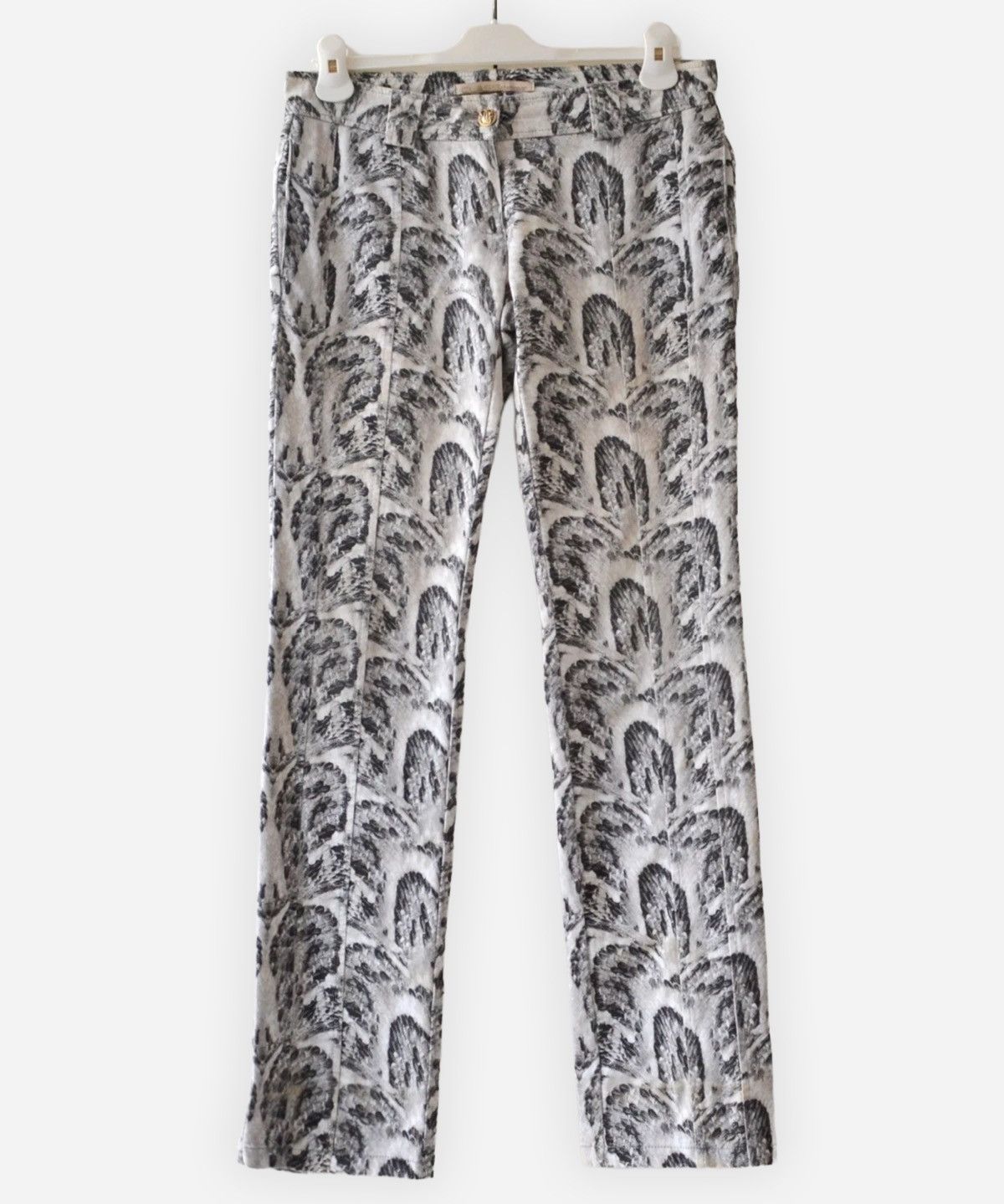 Roberto Cavalli Roberto Cavalli Jeans Pants Black White Vintage y2k Print Size 28" / US 6 / IT 42 - 1 Thumbnail