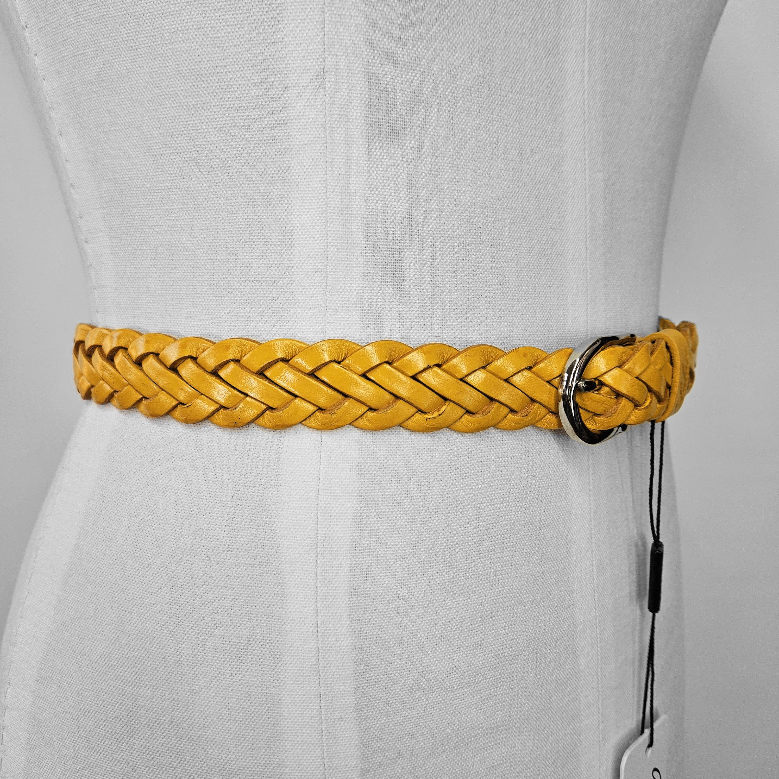 Other Falari 32" Max NEW Belt Braided Woven Gold Orange Leather Size ONE SIZE - 6 Thumbnail