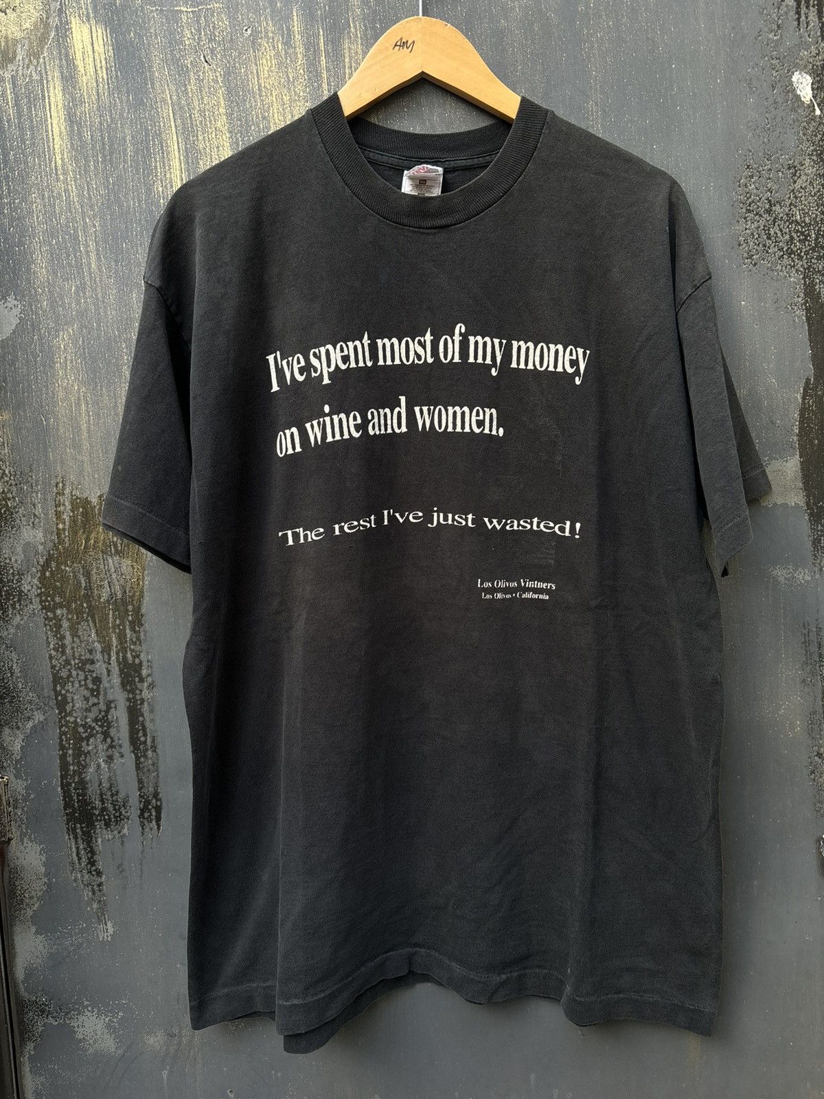 Vintage RARE! Vintage 90’s Wine And Woman Parody Wording Faded Size US XL / EU 56 / 4 - 2 Thumbnail