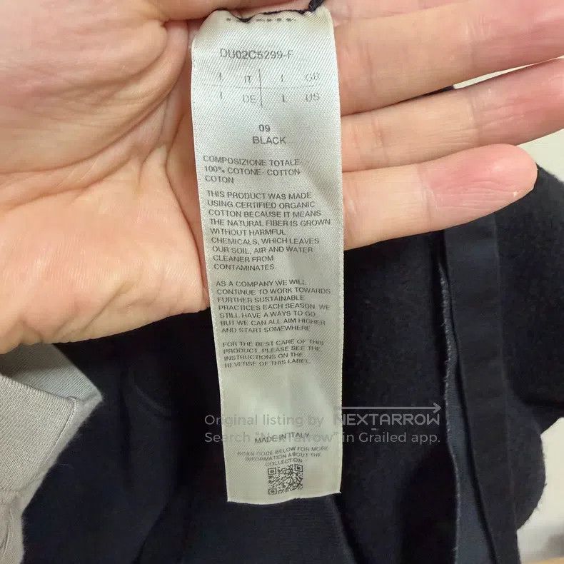 Rick Owens Rick Owens Black Ribbon Back Drawstring Hooded Fleece Swea Size US L / EU 52-54 / 3 - 6 Thumbnail