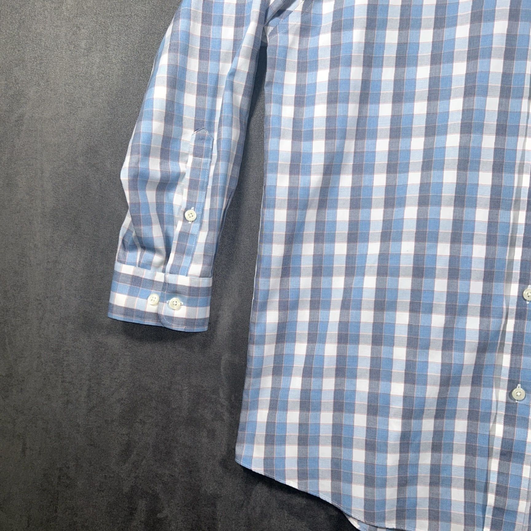 Orvis Orvis Shirt Mens XL Button-Down Blue White Plaid Check Long Sleeve Casual Business Travel Workwear Size US M / EU 48-50 / 2 - 5 Thumbnail