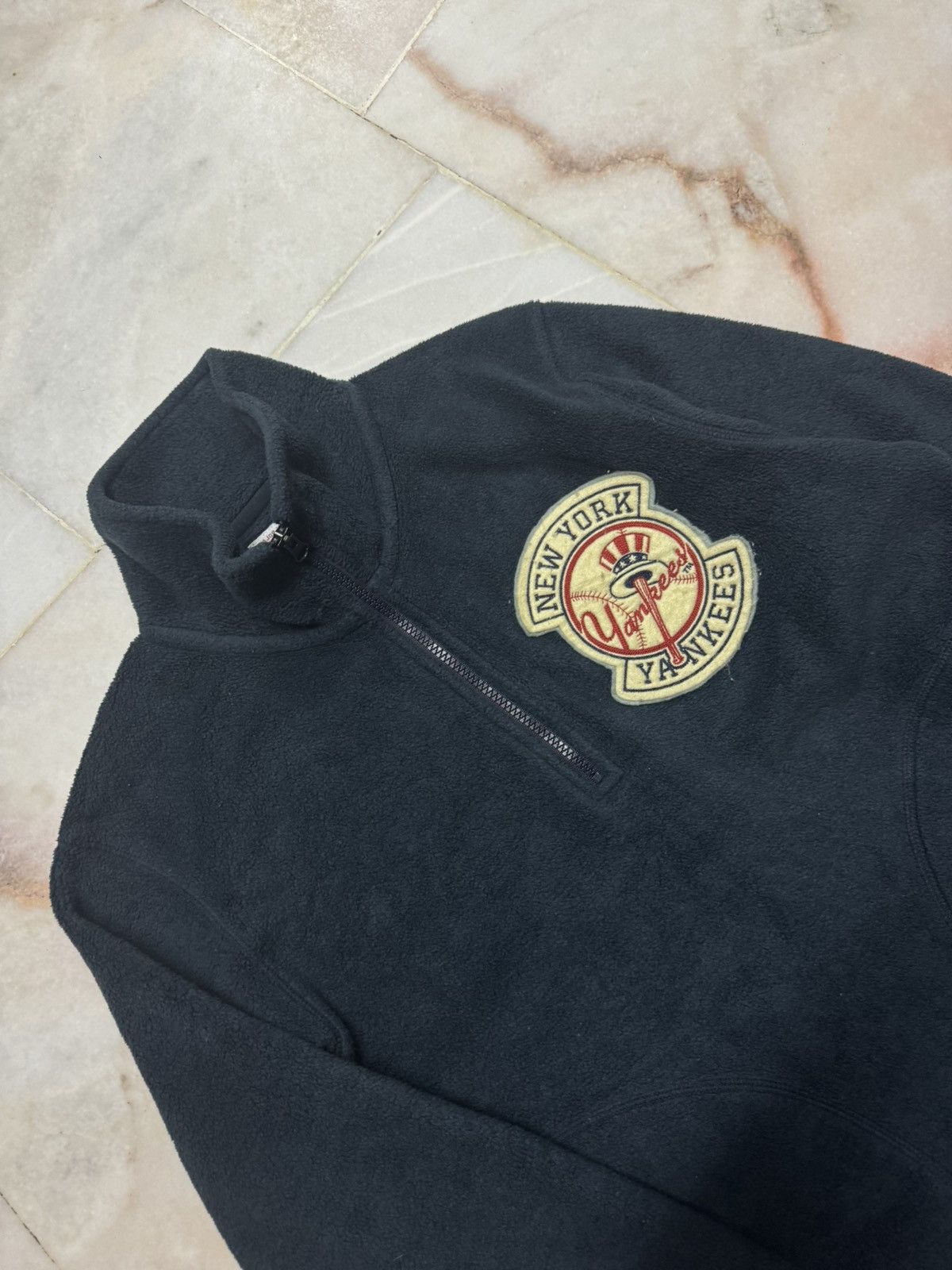 New York Yankees 💥90s STYLE💥VINTAGE 2007s MLB X UNIQLO HALFZIPPER SWEATER Size US L / EU 52-54 / 3 - 7 Thumbnail