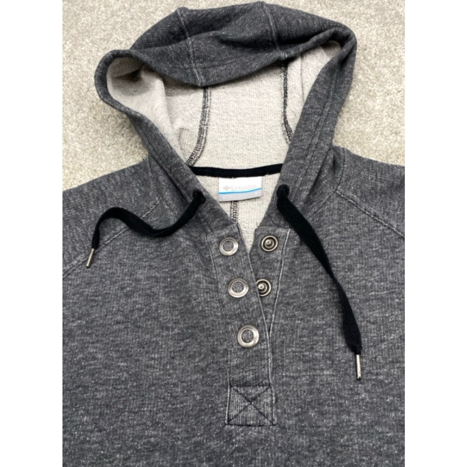 Vintage VINTAGE Columbia Benton Springs Half Snap Pullover Women's Small Gray Hooded Cozy 5908 Size S / US 4 / IT 40 - 4 Thumbnail