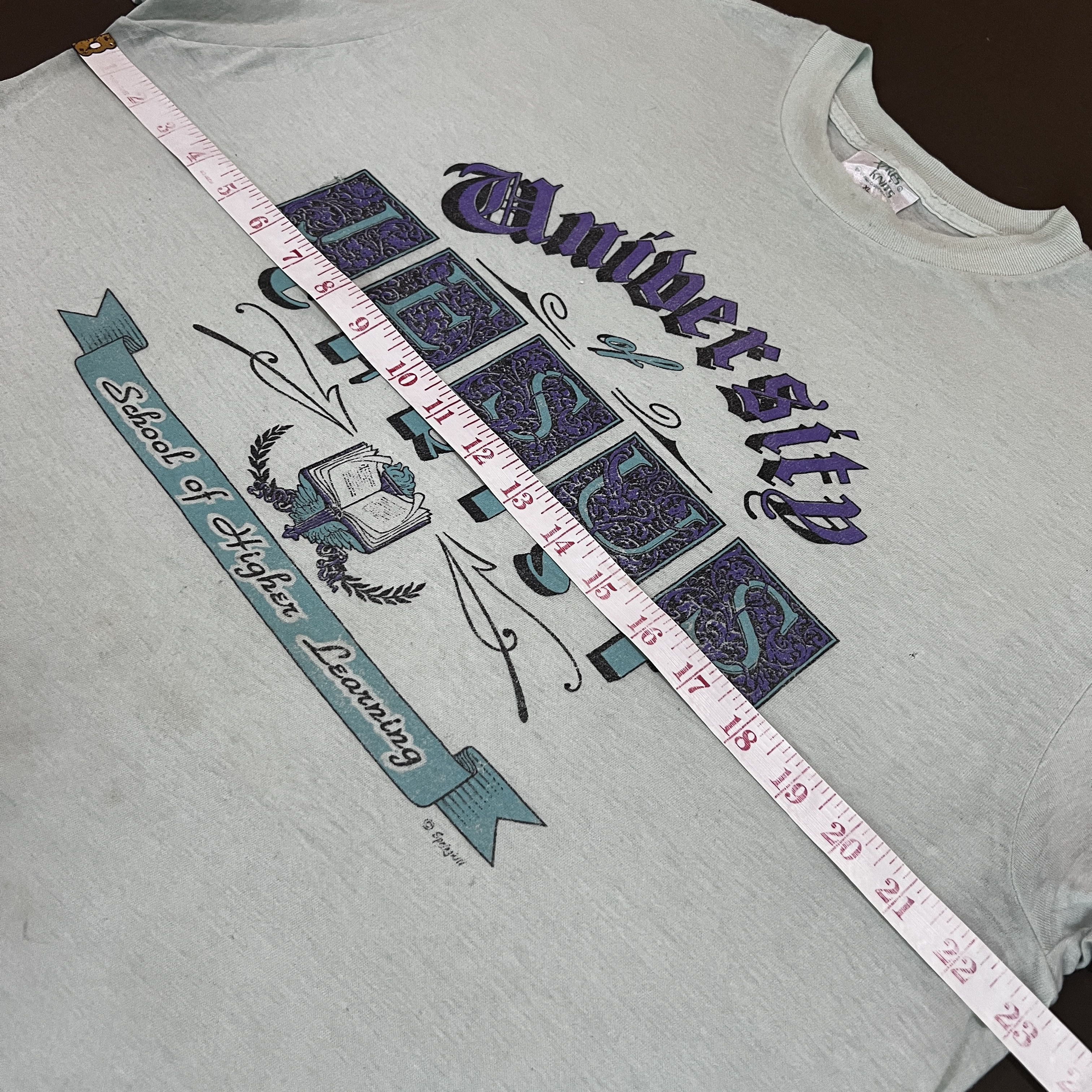 Vintage Vintage 90s University Of Jesus God Bible Holy Promo Tee Size US XL / EU 56 / 4 - 12 Thumbnail