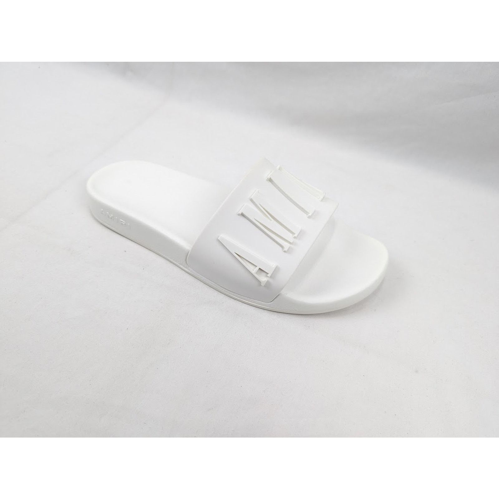 Amiri o1rshd1 Q:19 / Logo Pool Slide in White Size US 12 / EU 45 - 2 Thumbnail