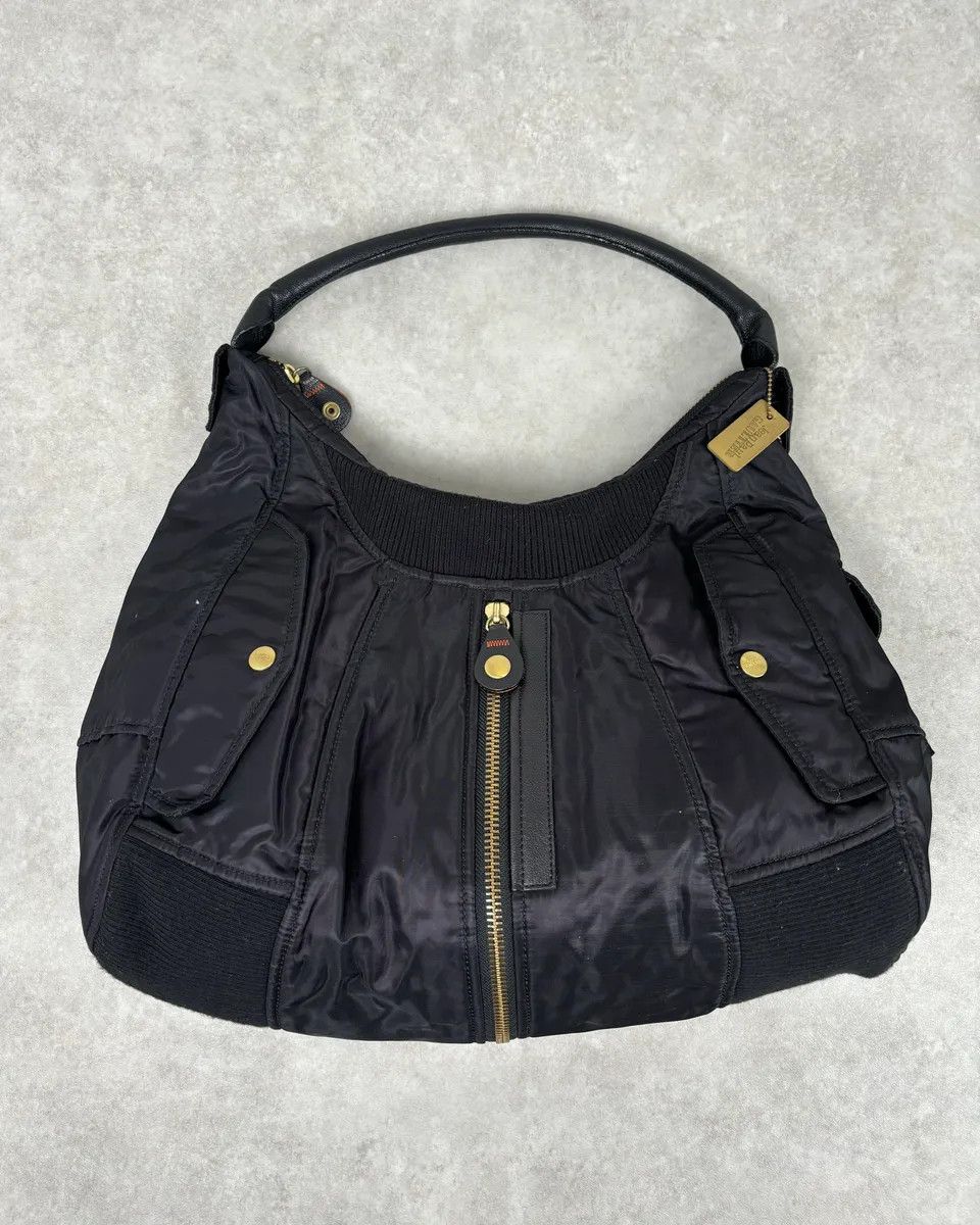 Jean Paul Gaultier 2000s Jean Paul Gaultier Black Nylon Multi-Pocket Hobo Bag Size ONE SIZE - 1 Thumbnail