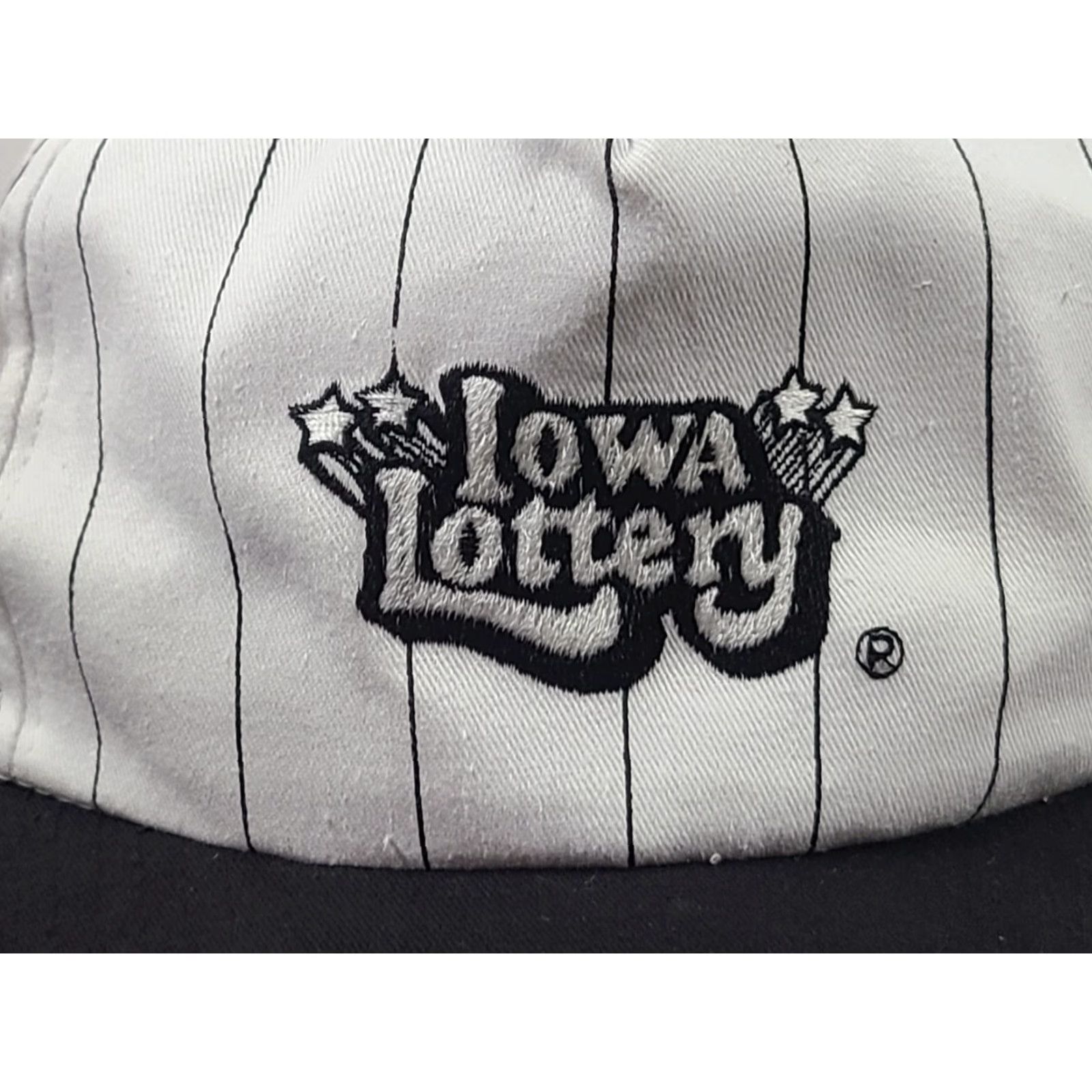 Vintage VINTAGE Mohrs Iowa Lottery Pinstripe Hat Cap Black White Size ONE SIZE - 2 Thumbnail