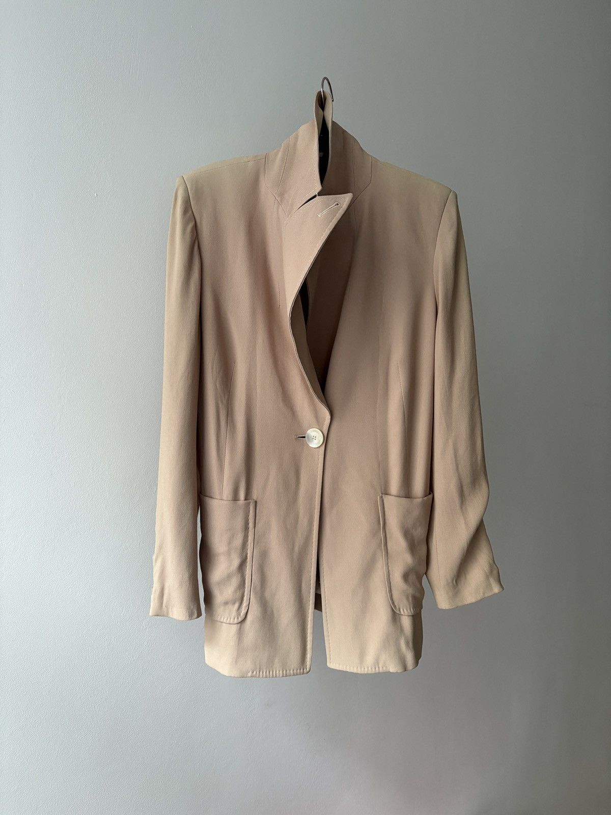 Ann Demeulemeester Ann Demeulemeester beige blazer Size S / US 4 / IT 40 - 3 Thumbnail