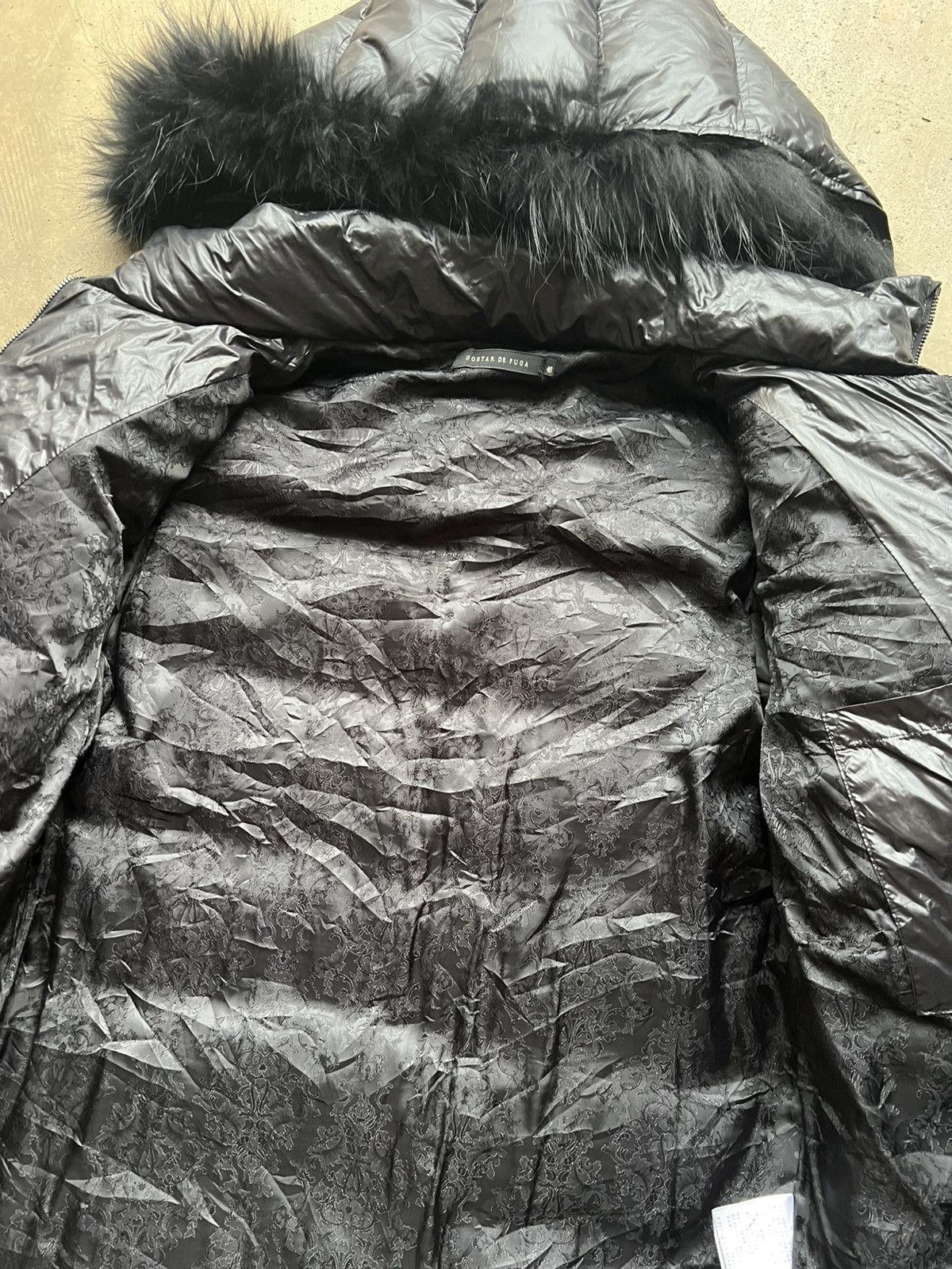 GOSTER DE FUGA fur p coat フーガ　Y2K Y2K GOSTAR DE FUGA FAUX FUR HOODIE PUFFER JACKET