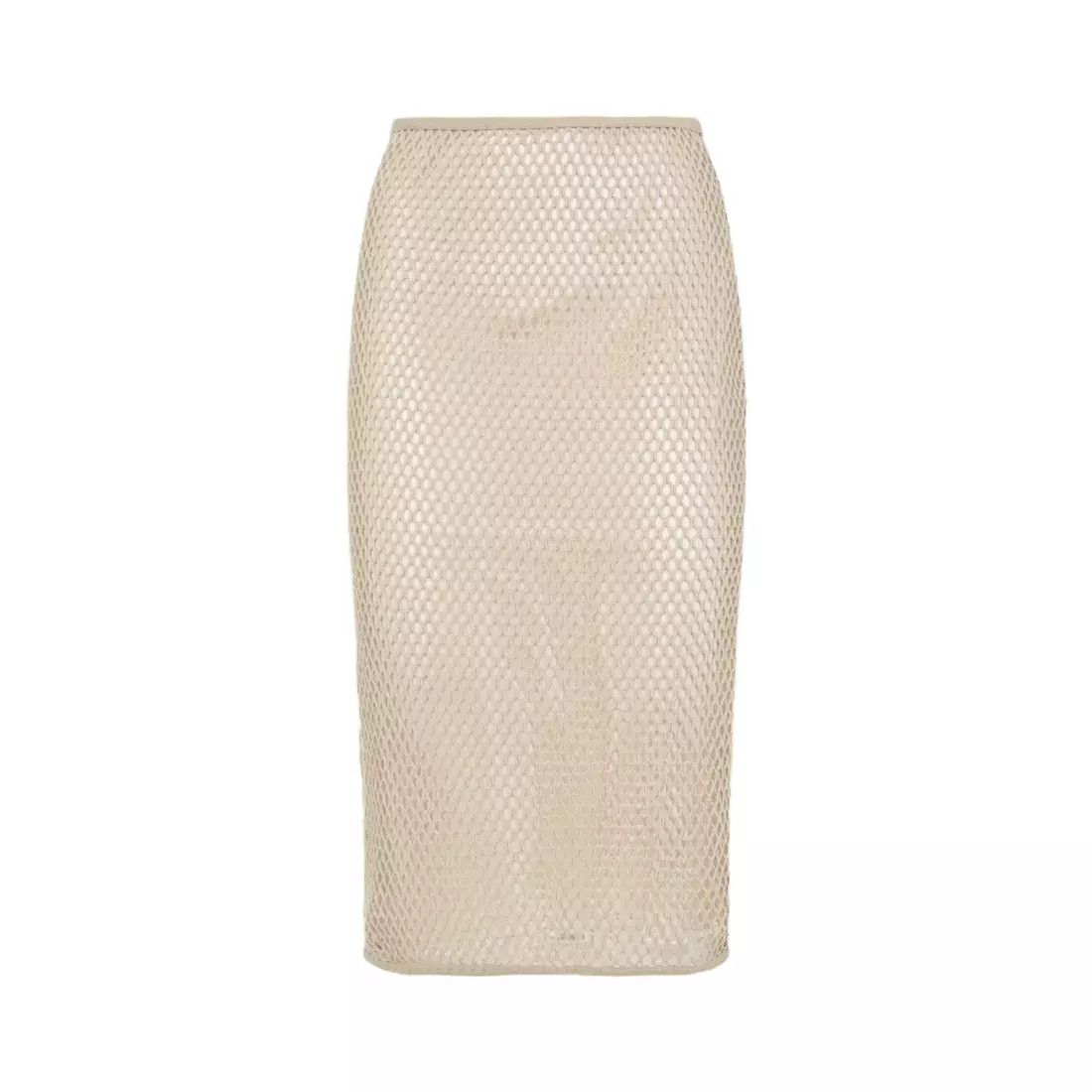 Prada PRADA Beige Cotton Mesh Skirt New & Authentic Size 27" / US 4 / IT 40 - 1 Thumbnail