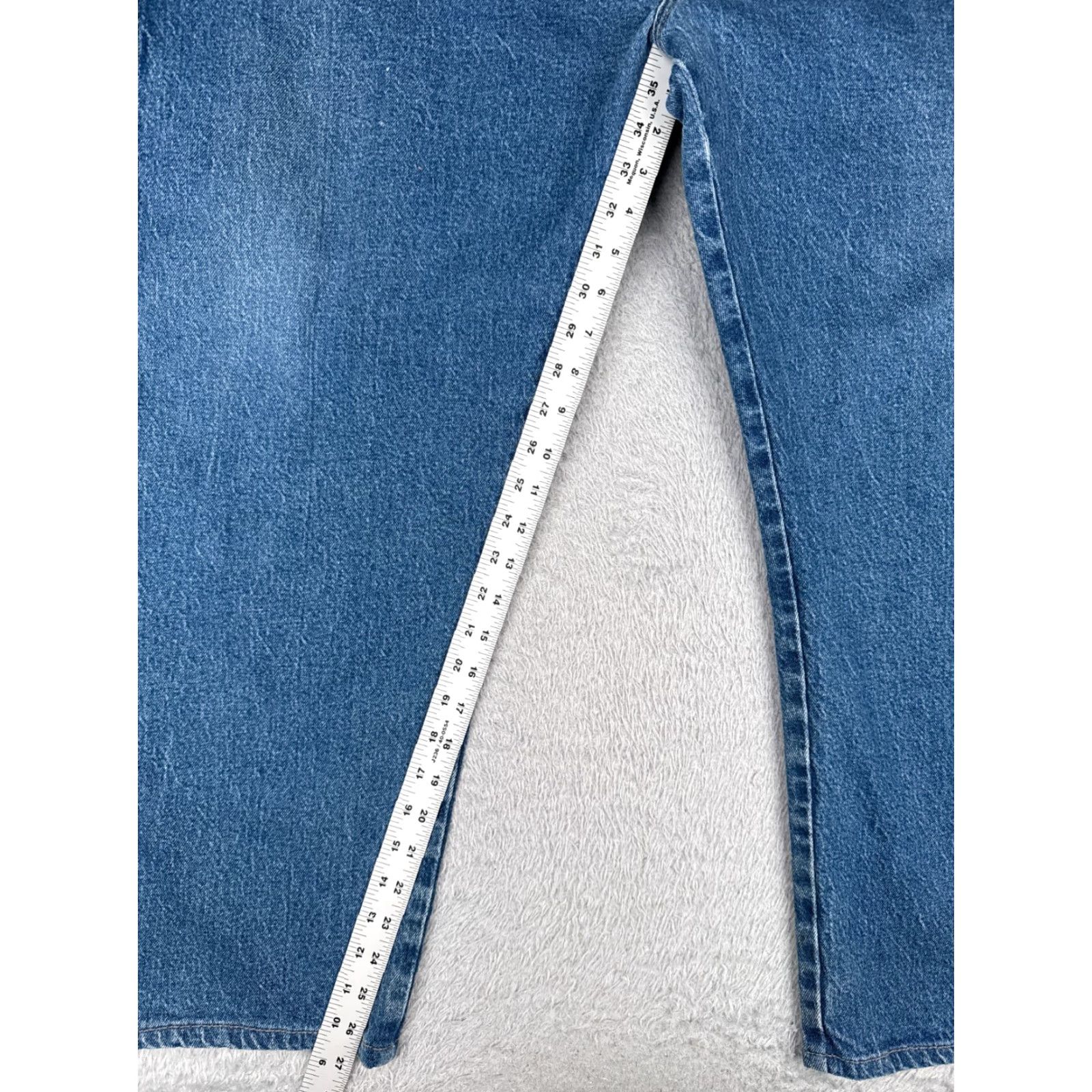 Wrangler Wrangler jeans Mens 50x30 Blue Denim Straight Leg Comfort Waist Cotton Blend Size US 34 / EU 50 - 5 Thumbnail