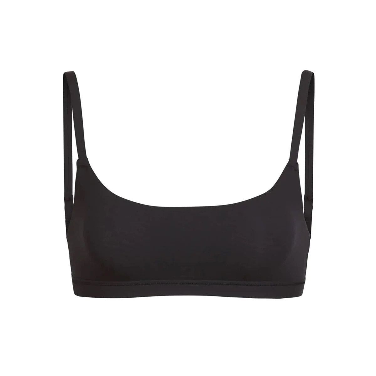 SKIMS Skims Scoop Neck Bra in Onyx Size ONE SIZE - 1 Thumbnail
