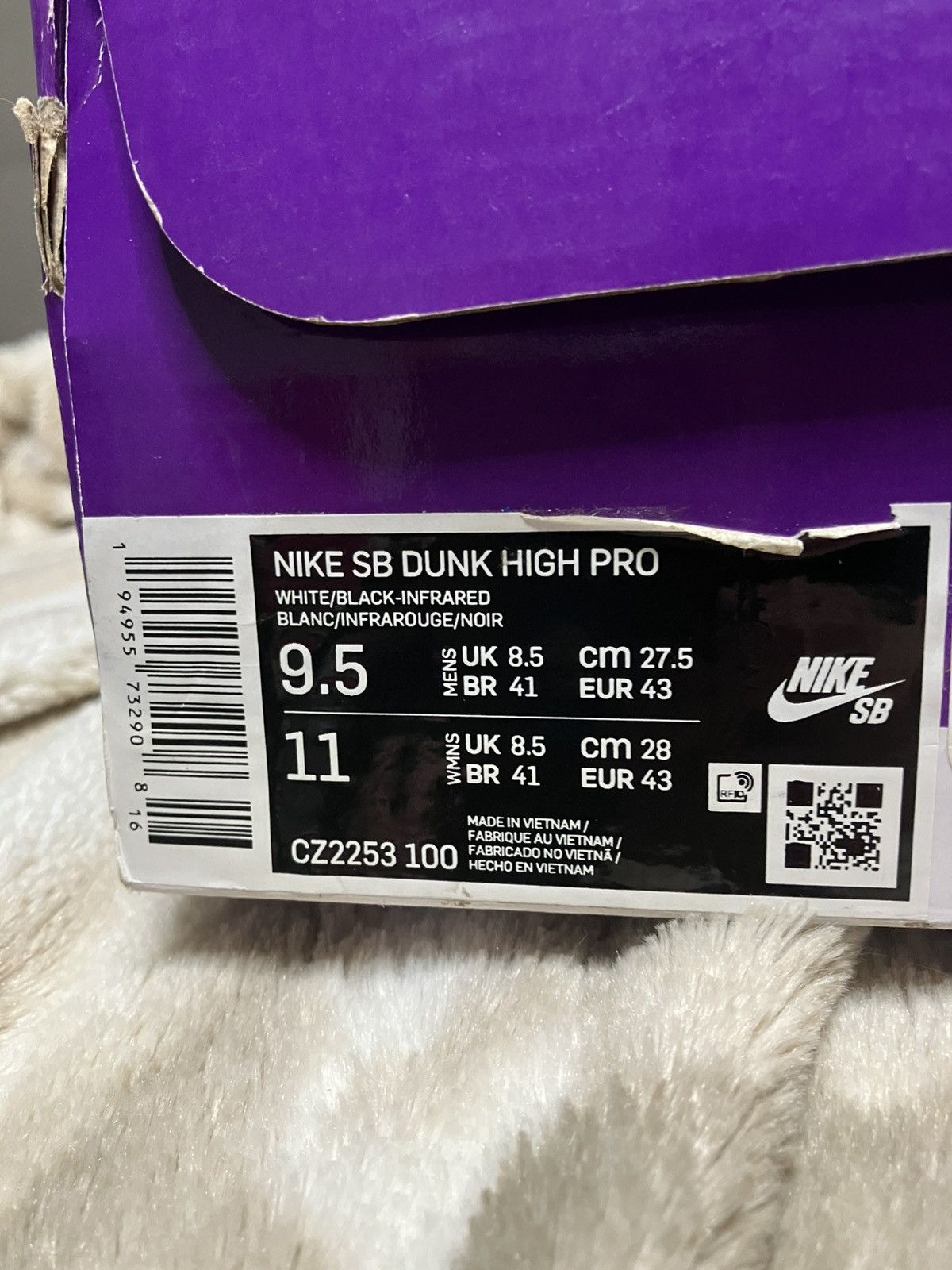 Nike SB Sz 9.5m- Nike SB Dunk High TV Signal Size US 9.5 / EU 42-43 - 9 Thumbnail