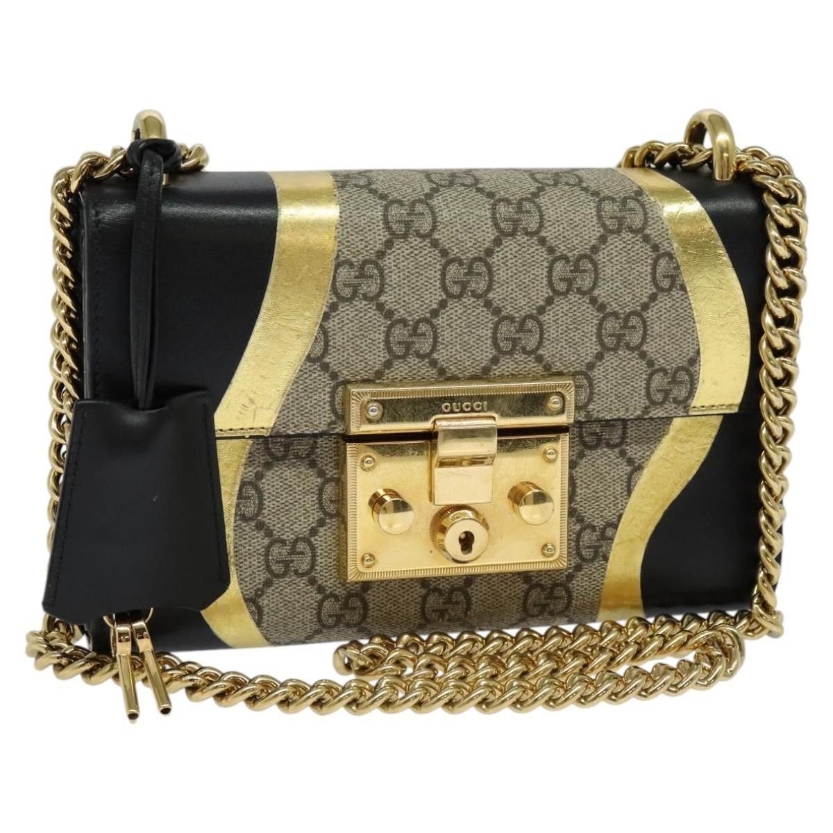 Gucci Gucci Padlock Shoulder Bag GG Coated Canvas and Leather Size ONE SIZE - 1 Thumbnail