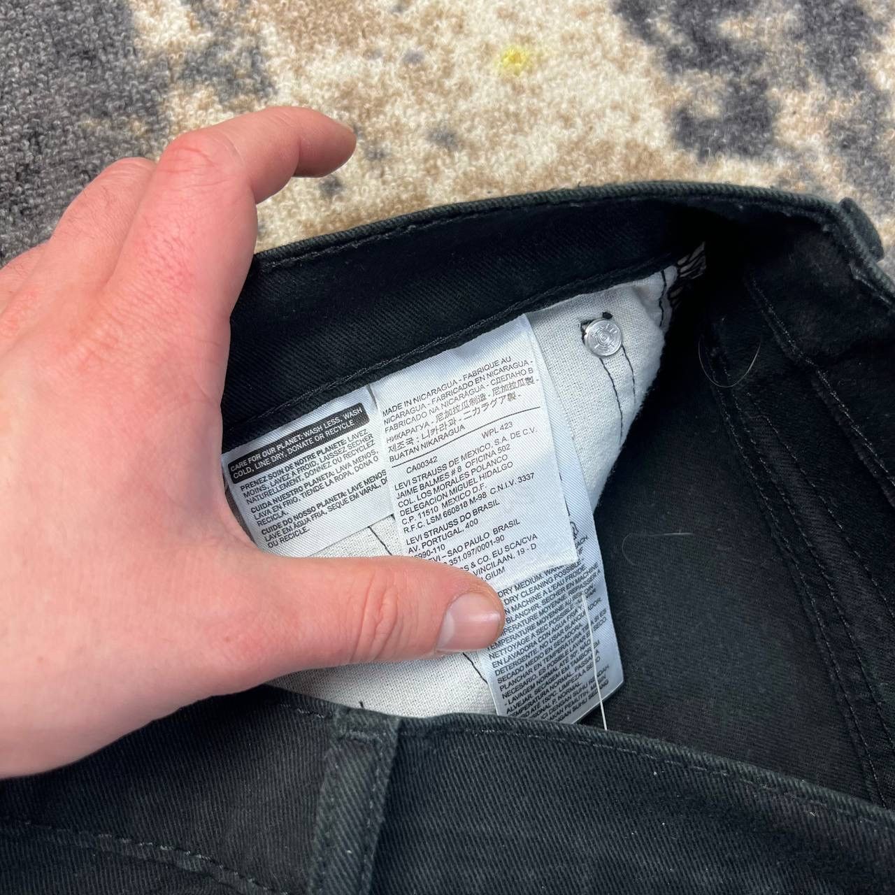 Levi's 513 Levis Vintage Y2K Black Denim Jeans Streetwear Style Size US 33 - 6 Thumbnail
