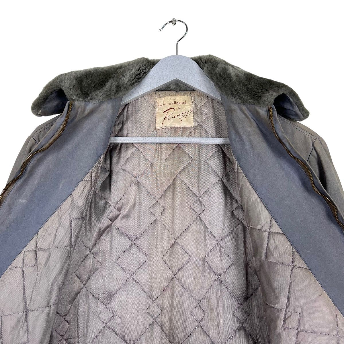 JCPenney 🔥 50s VINTAGE PENNEYS BOMBER JACKET CROWN ZIPPER Size US S / EU 44-46 / 1 - 12 Thumbnail