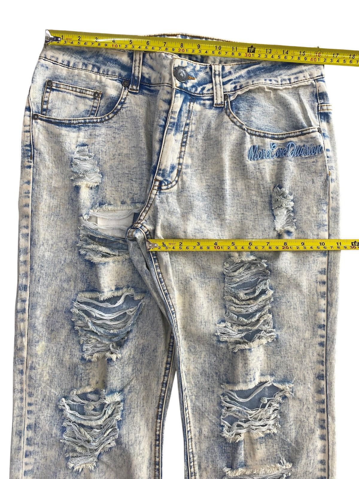 Japanese Brand M.C.D Brand Light Acid Wash Style Distressed Jeans Size US 32 / EU 48 - 5 Thumbnail