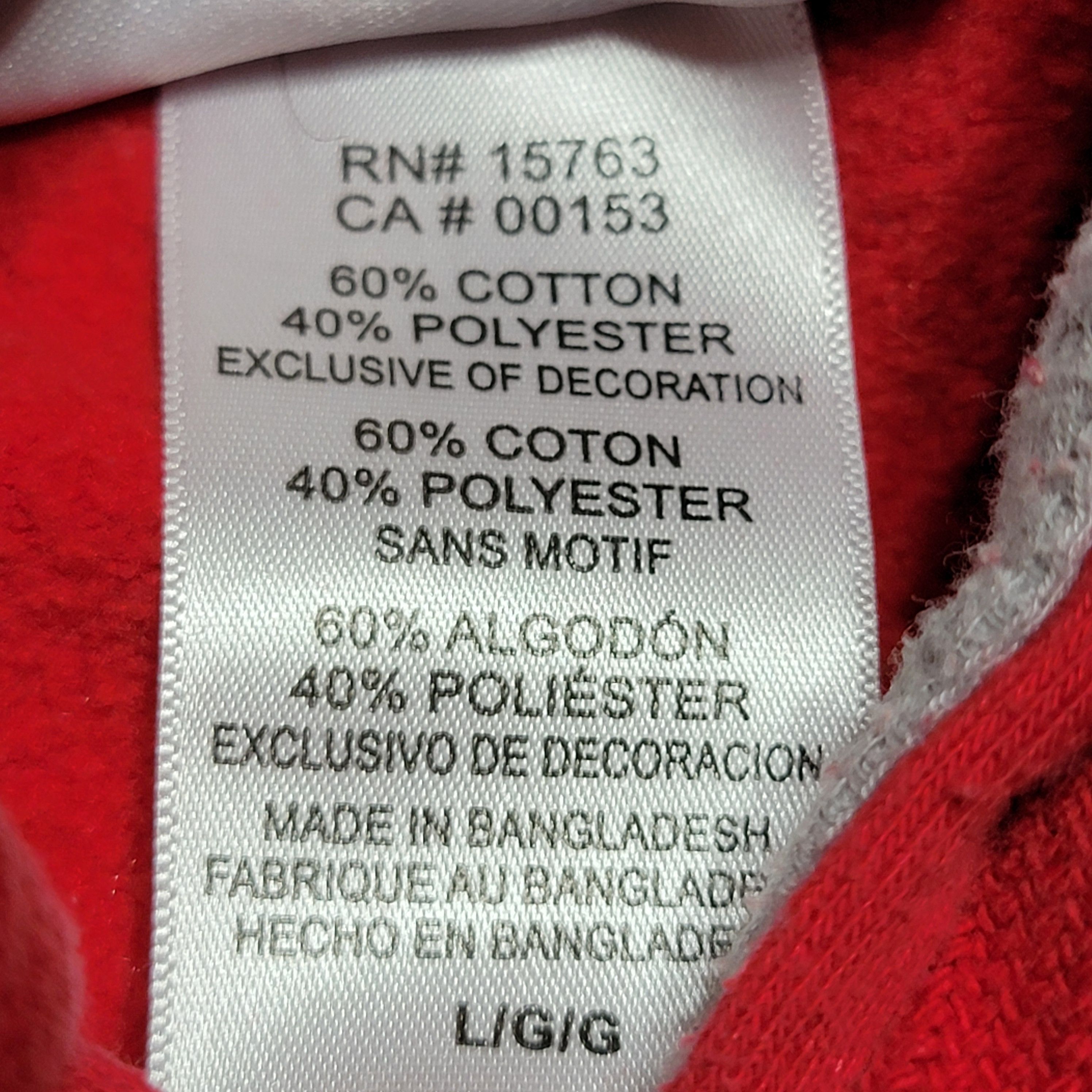 Champion Champion LS Red Unisex Hoodie "UH Houston" - Size Large Size US L / EU 52-54 / 3 - 5 Thumbnail