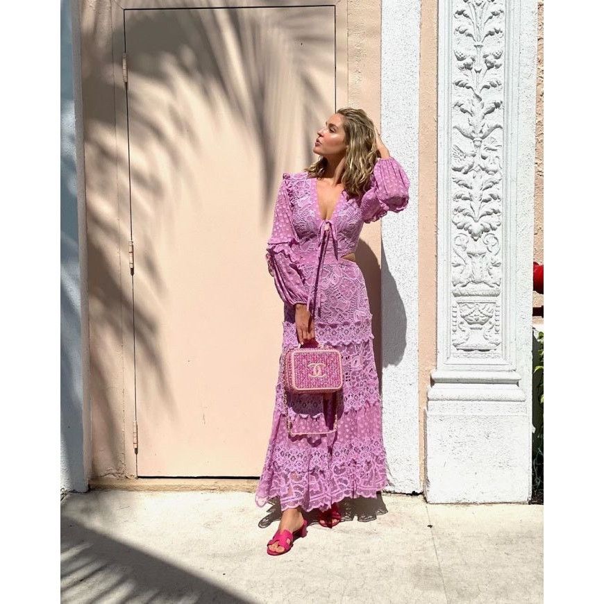 ALEXIS Alexis Zendaya Lace Crochet Cut Out Long Sleeve Dress XS Size XS / US 0-2 / IT 36-38 - 5 Thumbnail