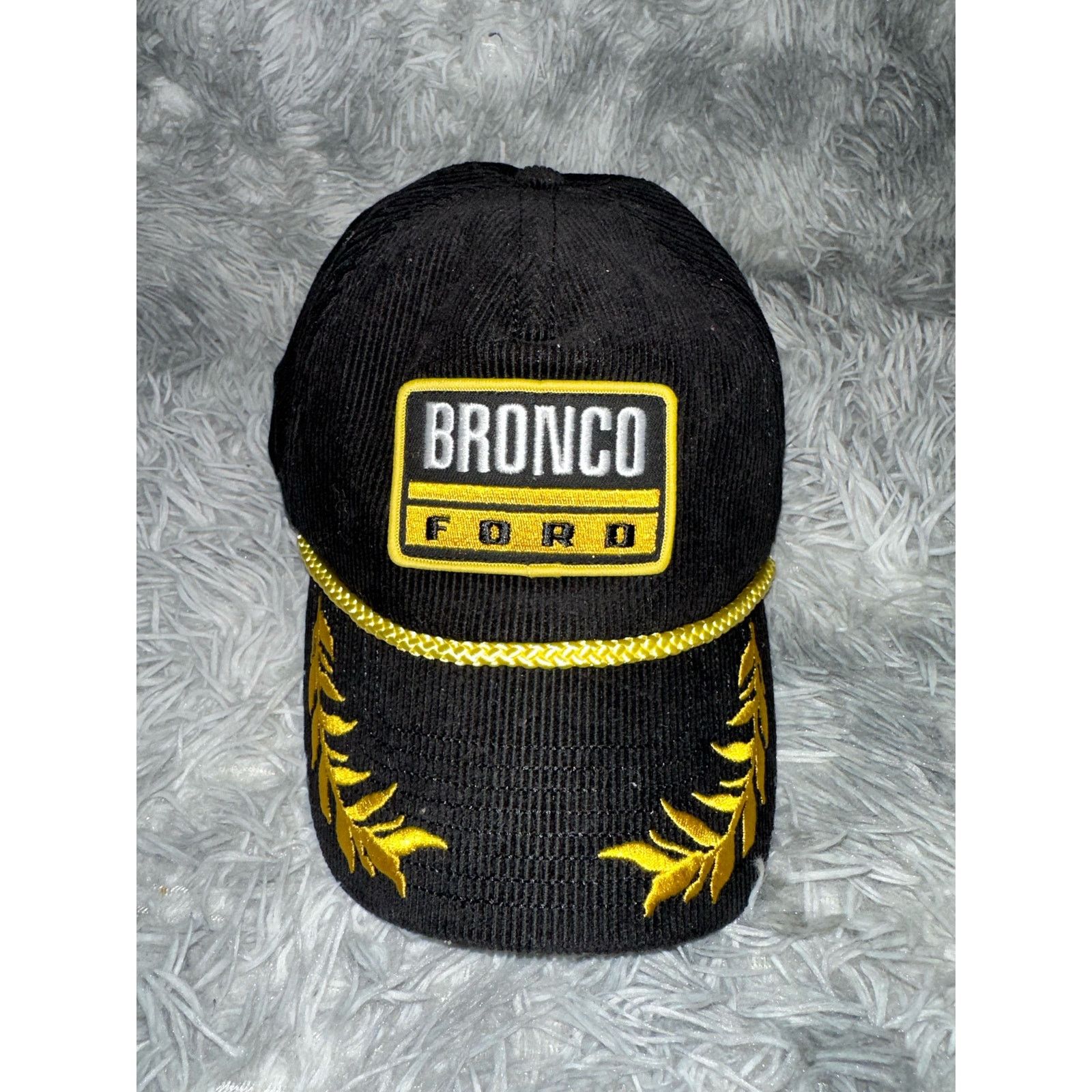 Ford America Needle Ford Bronco Corduroy Rope Adjustable Hat Cap Size ONE SIZE - 1 Thumbnail