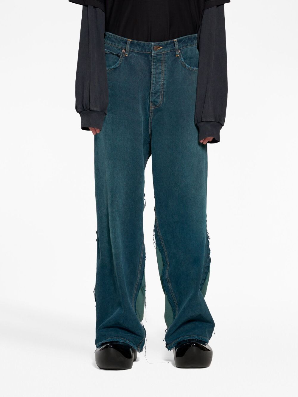 Balenciaga oc11z0225 Hybrid Baggy Jean Pant in Blue Size US 30 / EU 46 - 4 Thumbnail