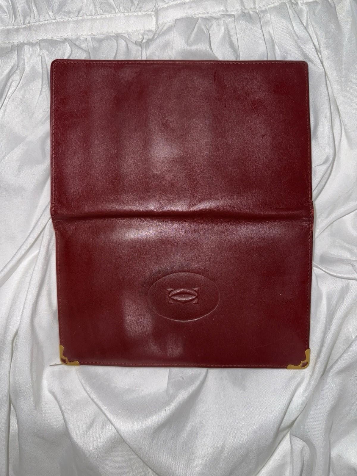 Cartier Cartier Leather Bifold Long Wallet Bordeaux Vintage Size ONE SIZE - 8 Thumbnail