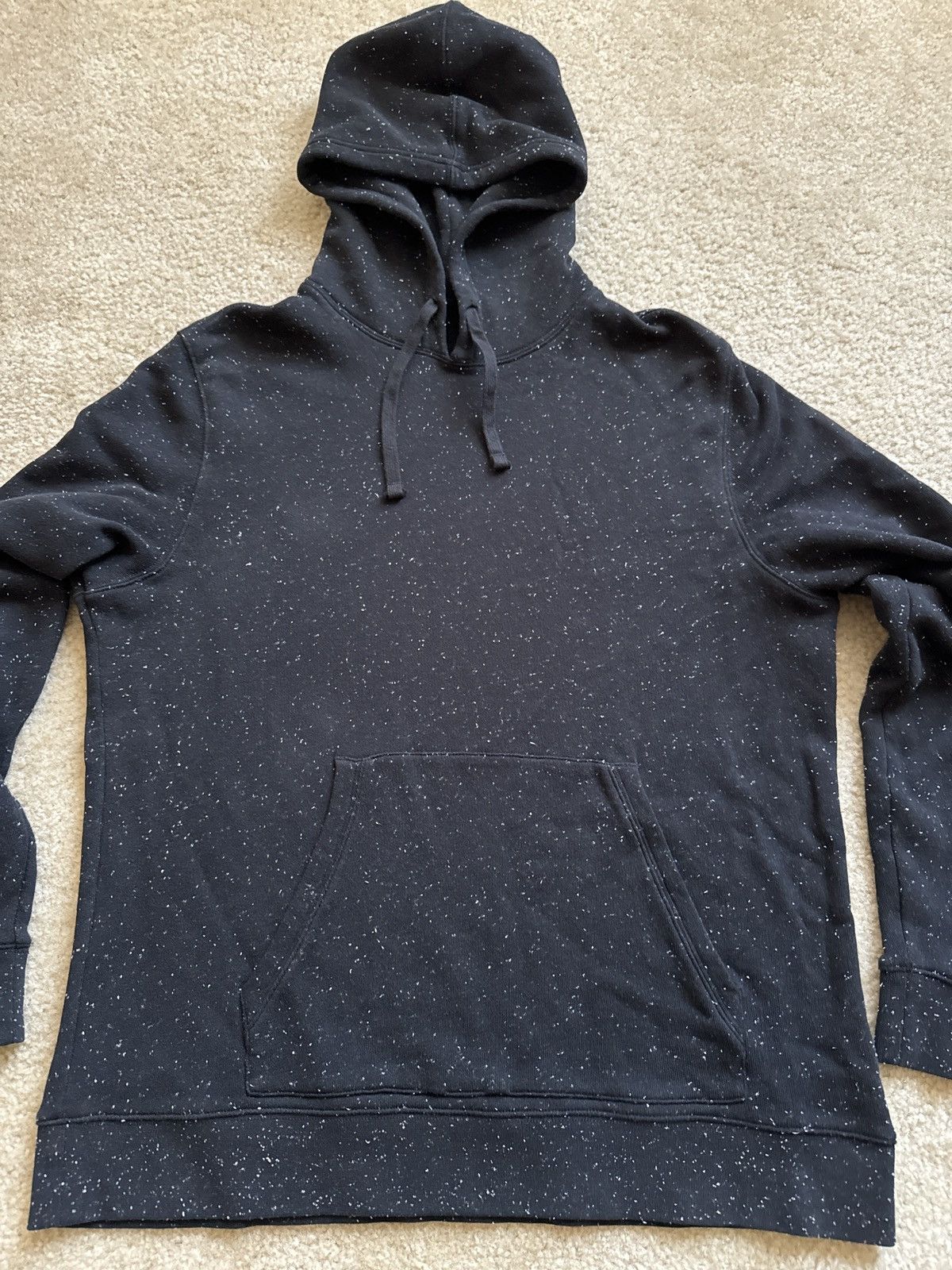 Vince Vince Black Speckled Cotton Blend Hoodie Size US L / EU 52-54 / 3 - 4 Thumbnail