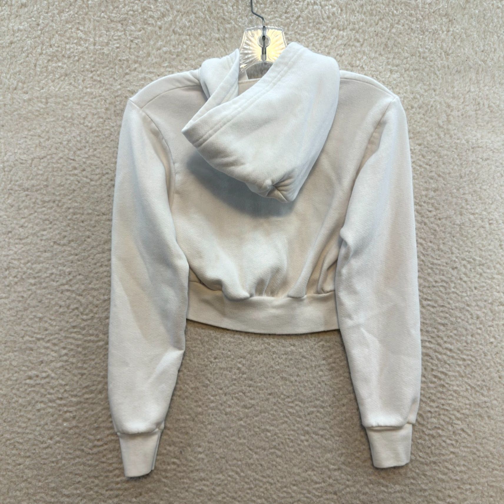 American Apparel VINTAGE American Apparel White Cropped Hoodie XS S Small Full Zip Size XS / US 0-2 / IT 36-38 - 2 Thumbnail