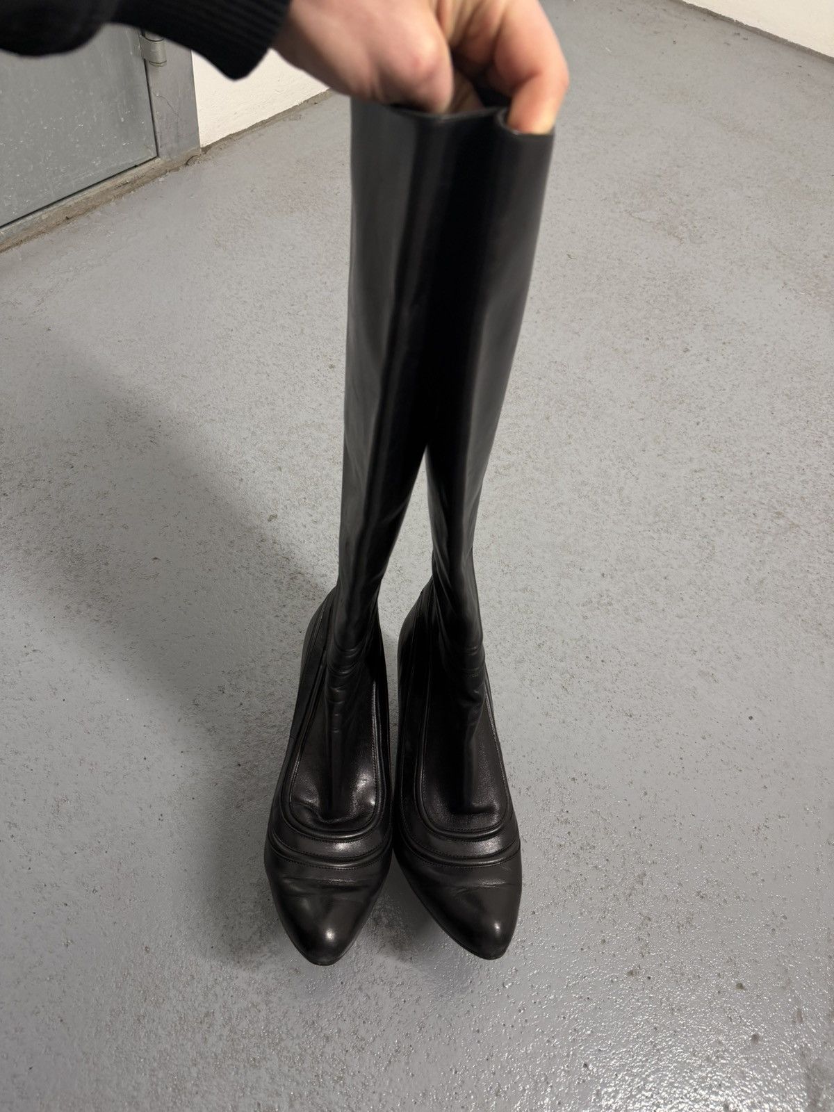 Salvatore Ferragamo Salvatore Ferragamo Leather Riding Boots Size US 9 / IT 39 - 13 Thumbnail