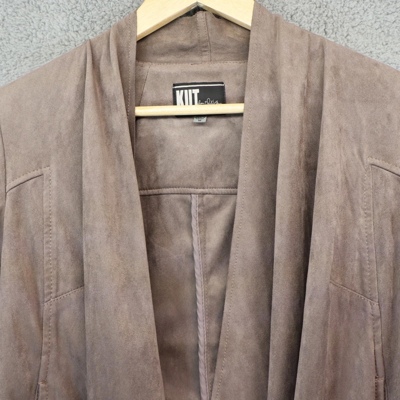 Other KUT Brown Tayanita Faux Suede Jacket OpenFront Draped Medium Size M / US 6-8 / IT 42-44 - 2 Thumbnail