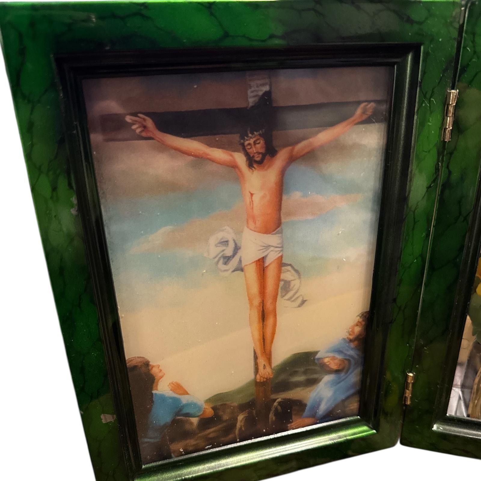 Unknown London Vintage Religious Dual Frame Wall Clock with Jesus Size ONE SIZE - 3 Thumbnail