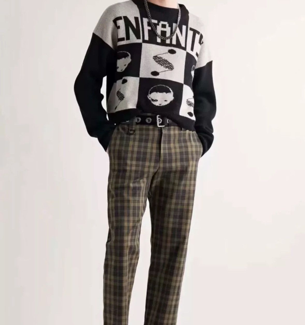 Enfants Riches Deprimes Enfants Riches Deporimes Black and White Wool Sweater Size US L / EU 52-54 / 3 - 6 Thumbnail